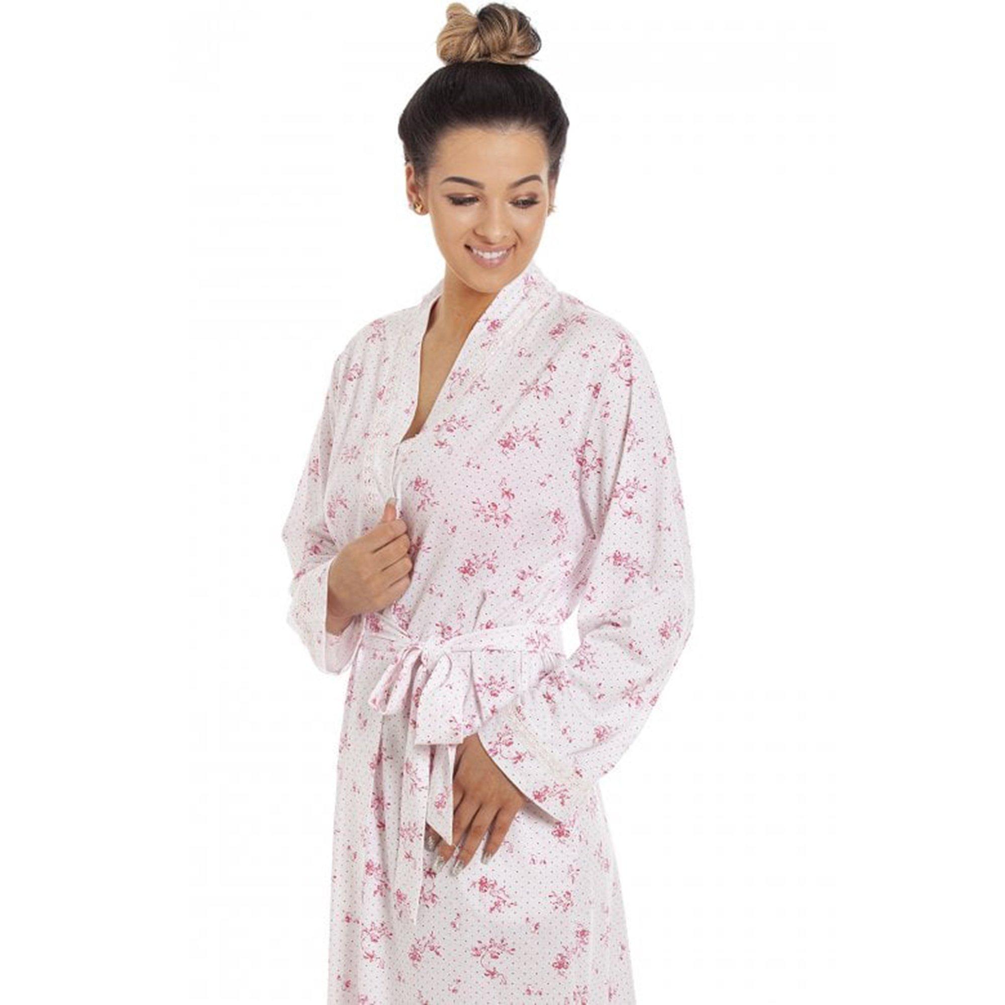 Pink - Camille - 100% Cotton Lightweight Floral Wrap - 2