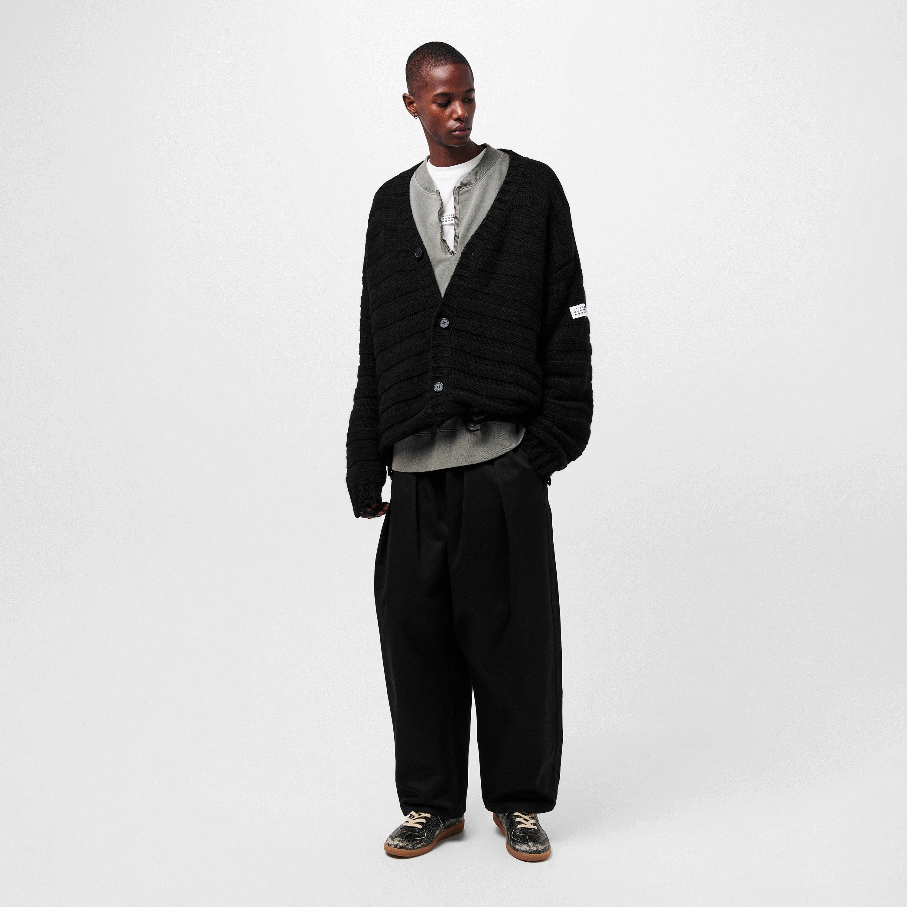 Black - Maison Margiela - Men's Contemporary Fit Pleated Trousers - 6