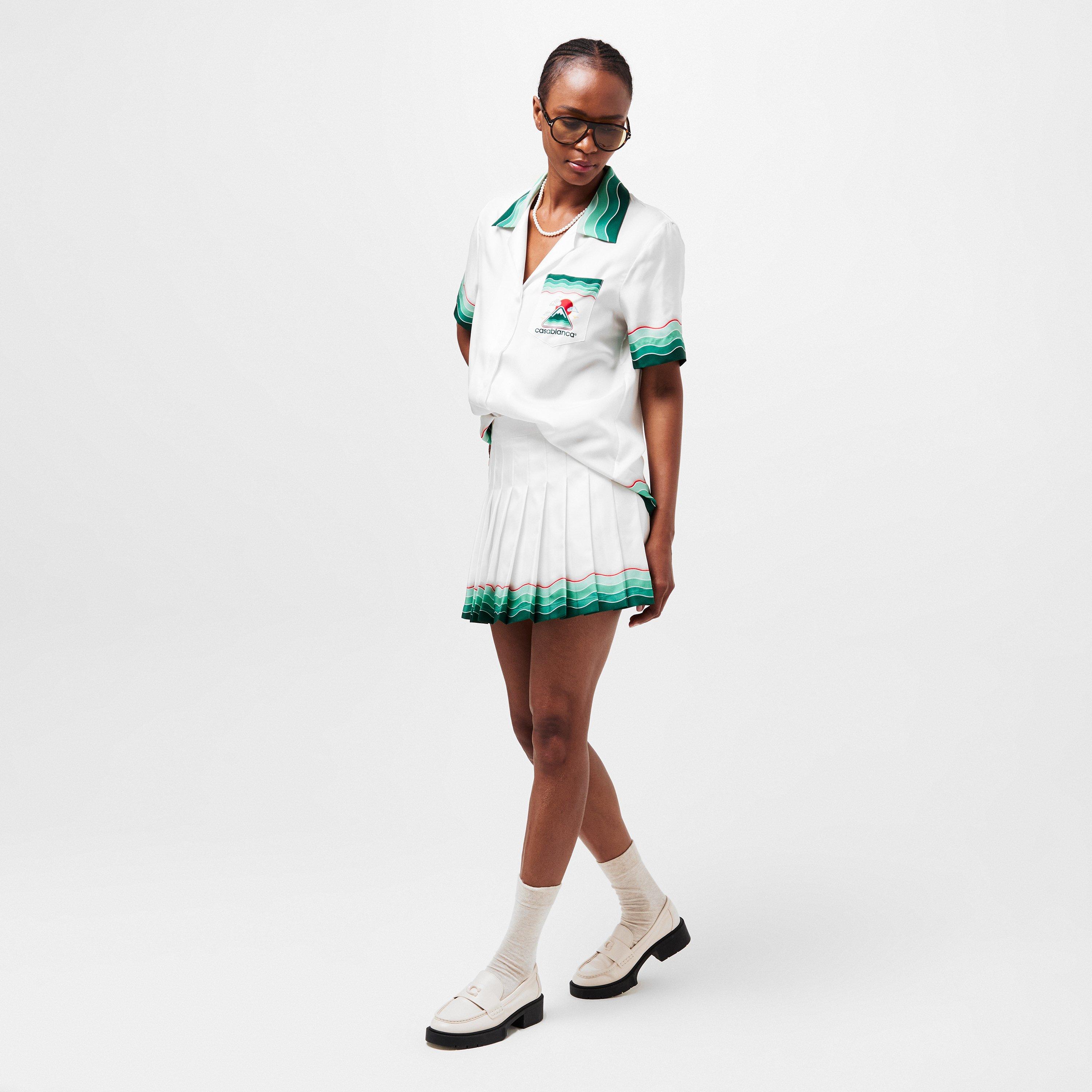 White - Casablanca - Women's Casa Pleat Mini Skirt - 6