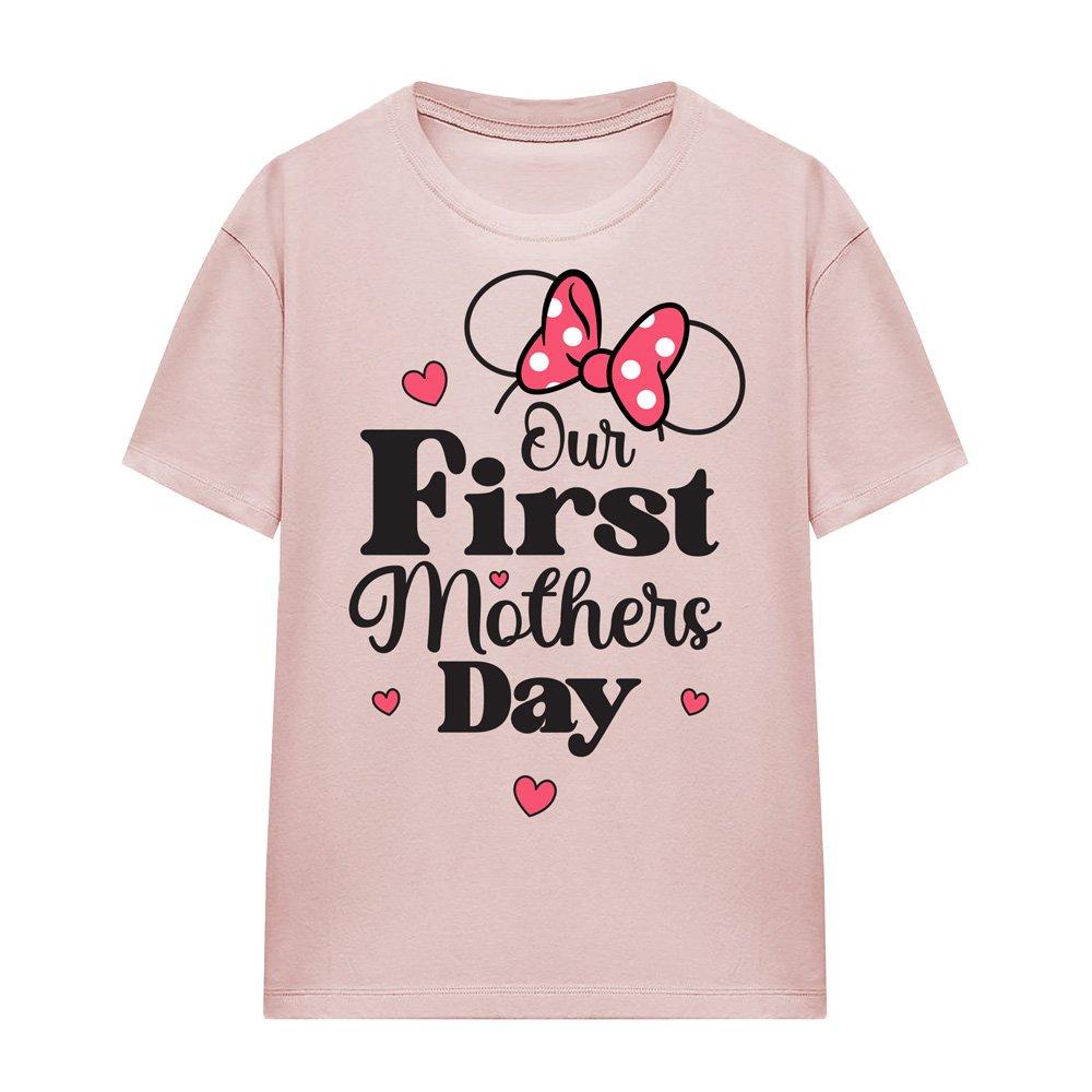 Rose - Disney - Minnie Mouse First Mothers Day T-Shirt Powder Ros - 4