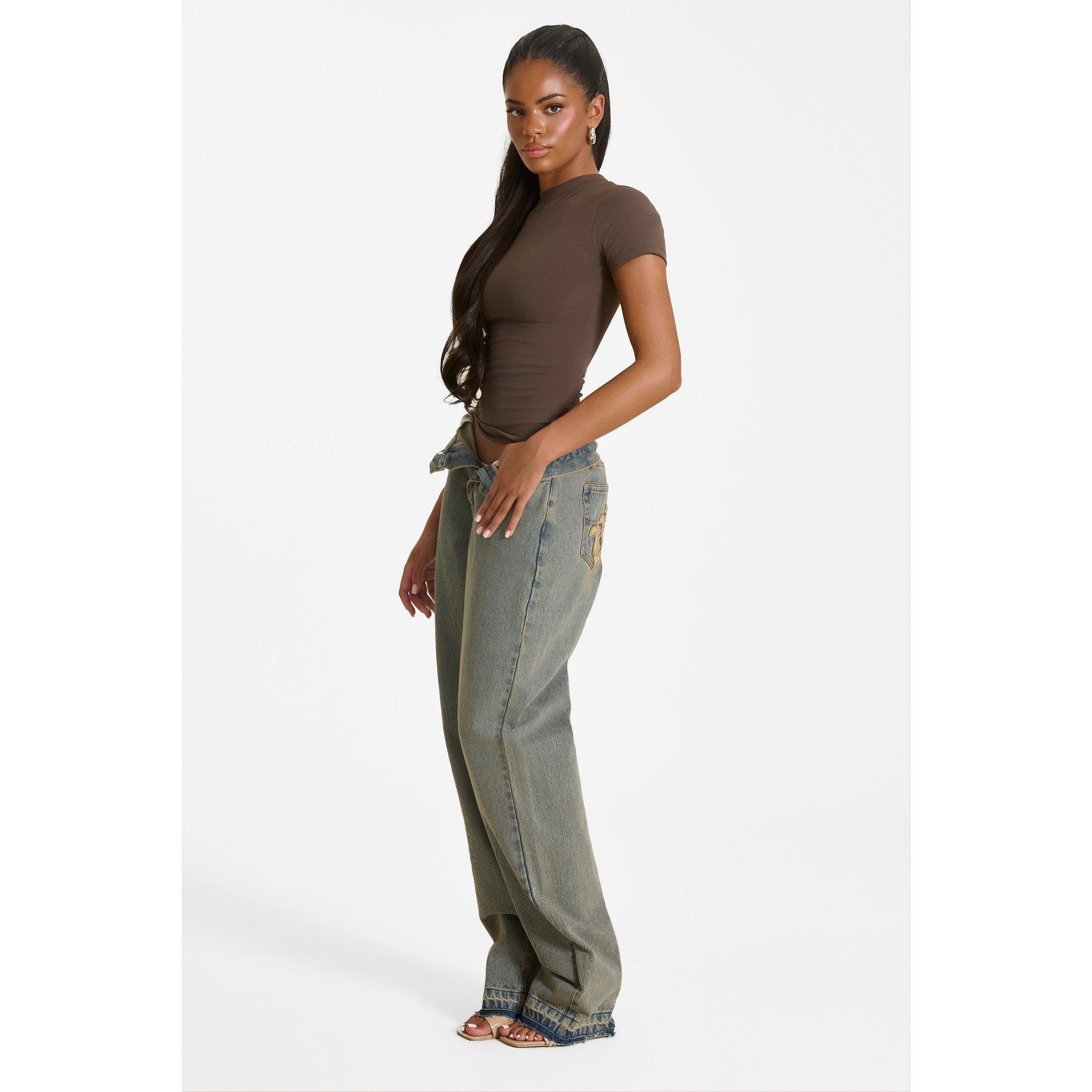 Chocolate - Mars The Label - Womens Sculpt Short Sleeve Top - 2