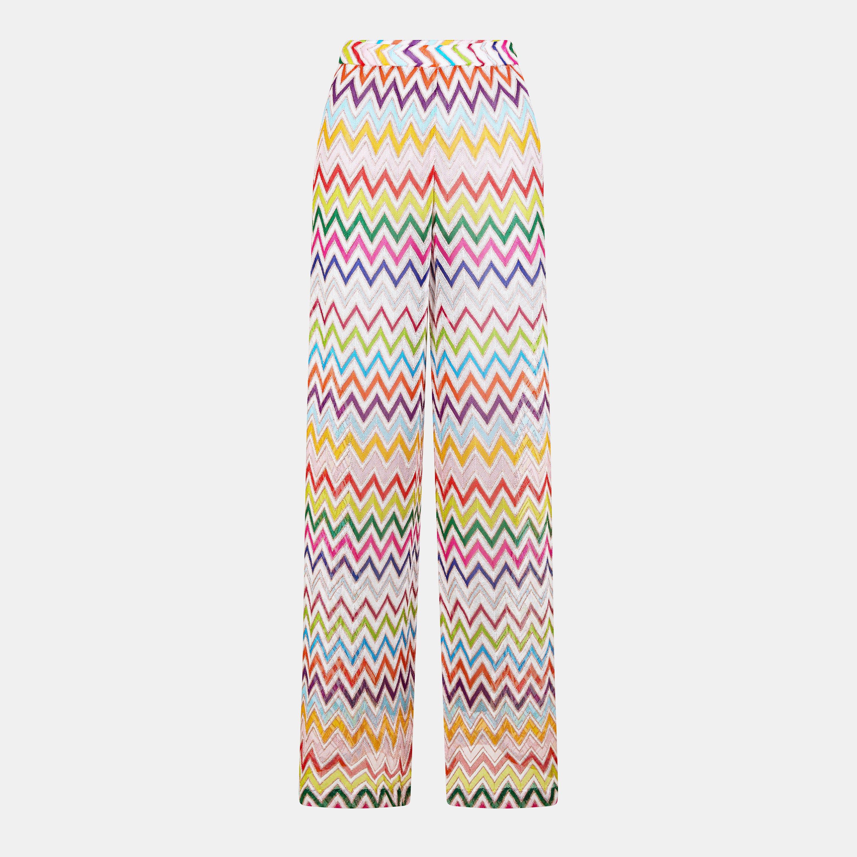 Multi - Missoni - Women's High Rise Flared Trousers - 1