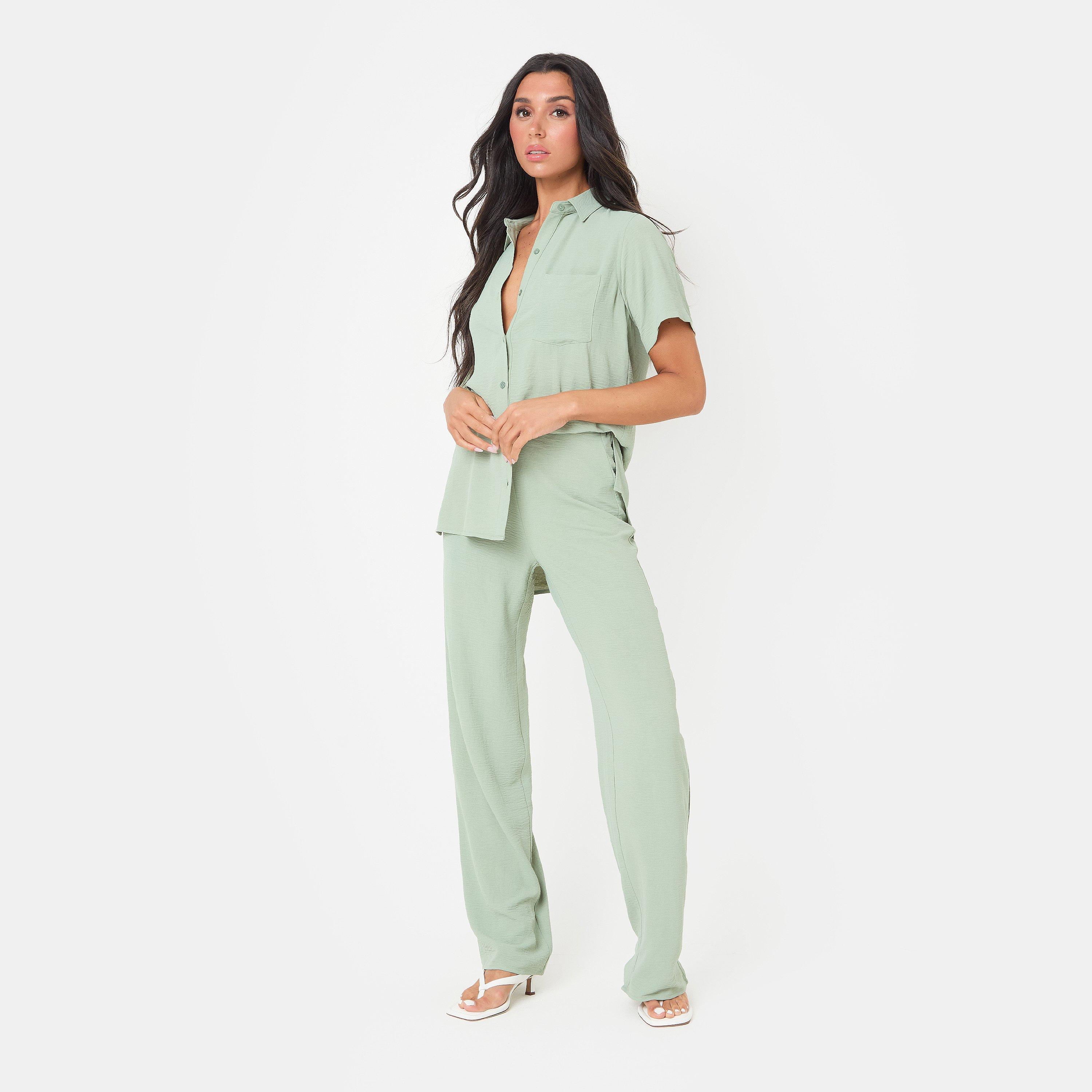 Sage - I Saw It First - Soft Crepe Wide Leg Trousers - 1