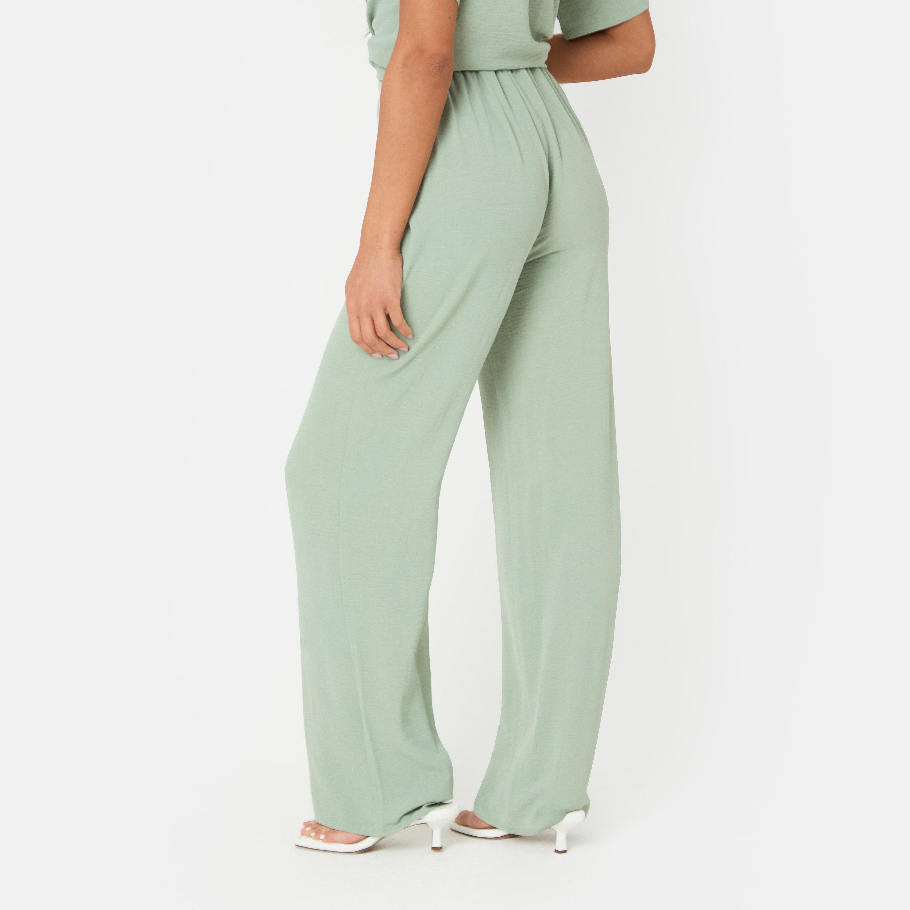 Sage - I Saw It First - Soft Crepe Wide Leg Trousers - 4
