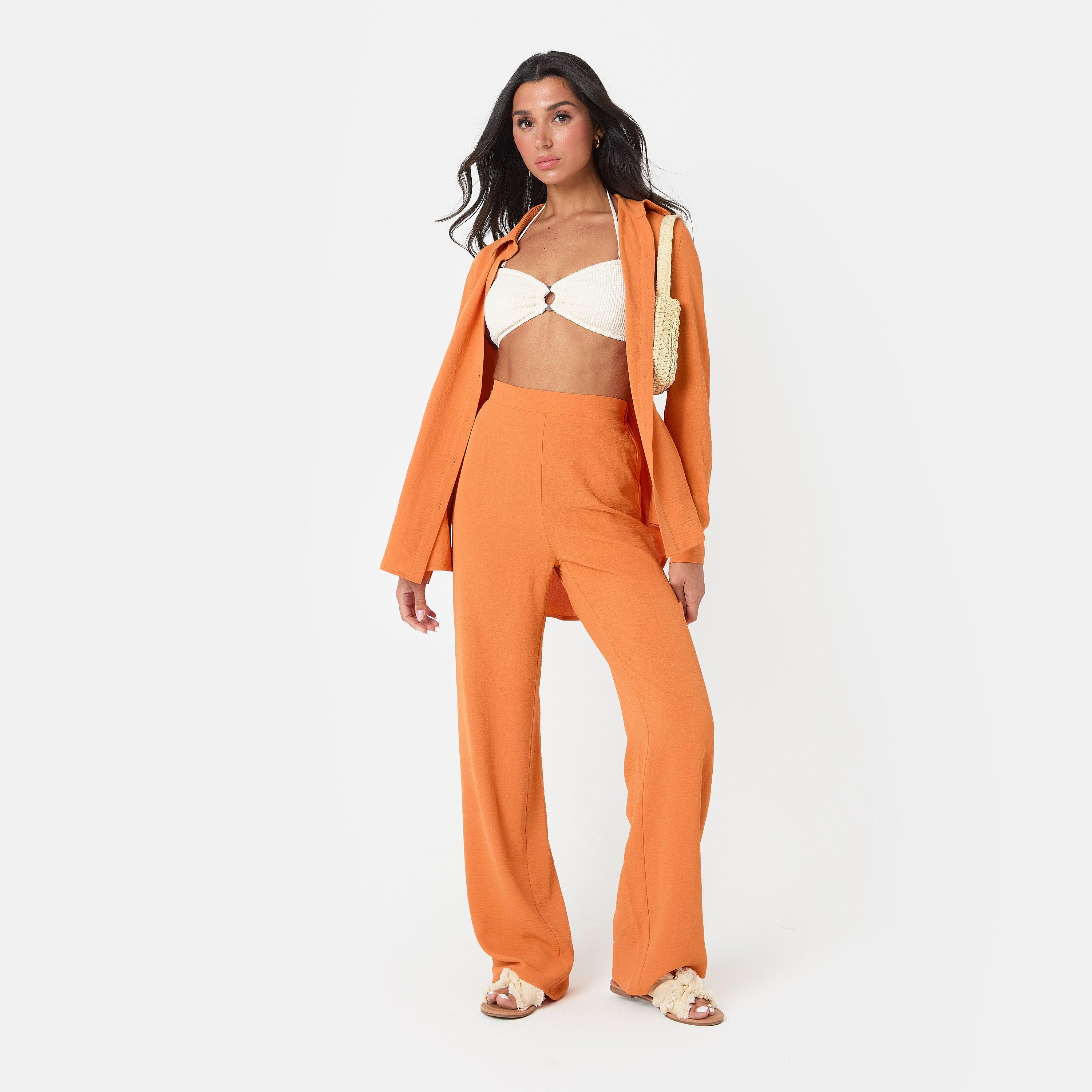 Orange - I Saw It First - Soft Crepe Wide Leg Trousers - 1
