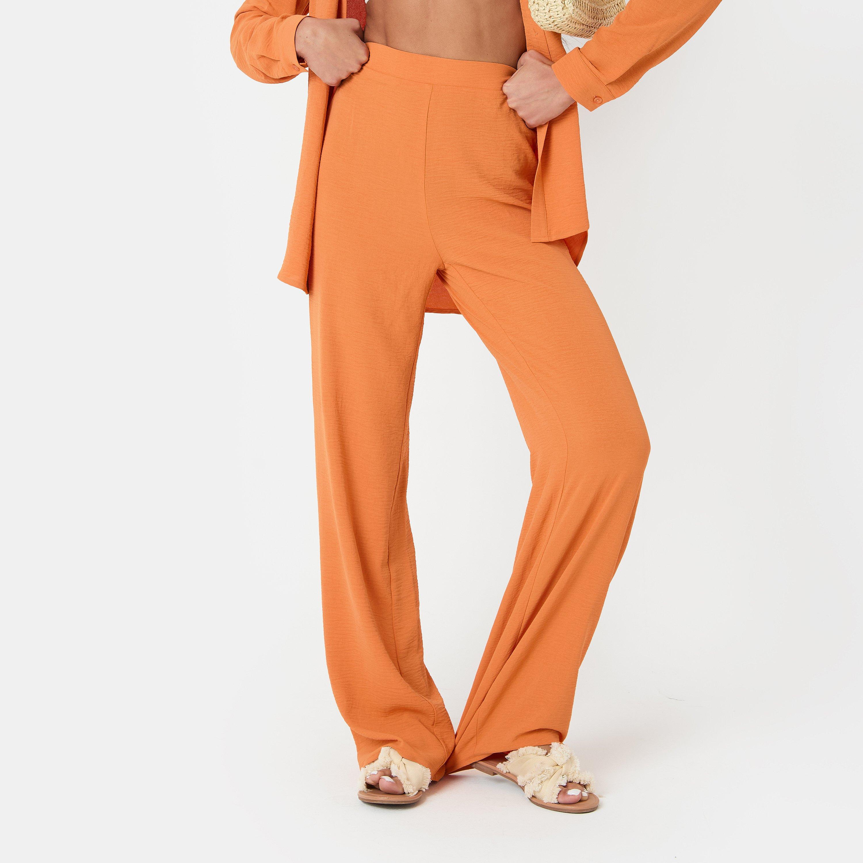 Orange - I Saw It First - Soft Crepe Wide Leg Trousers - 3
