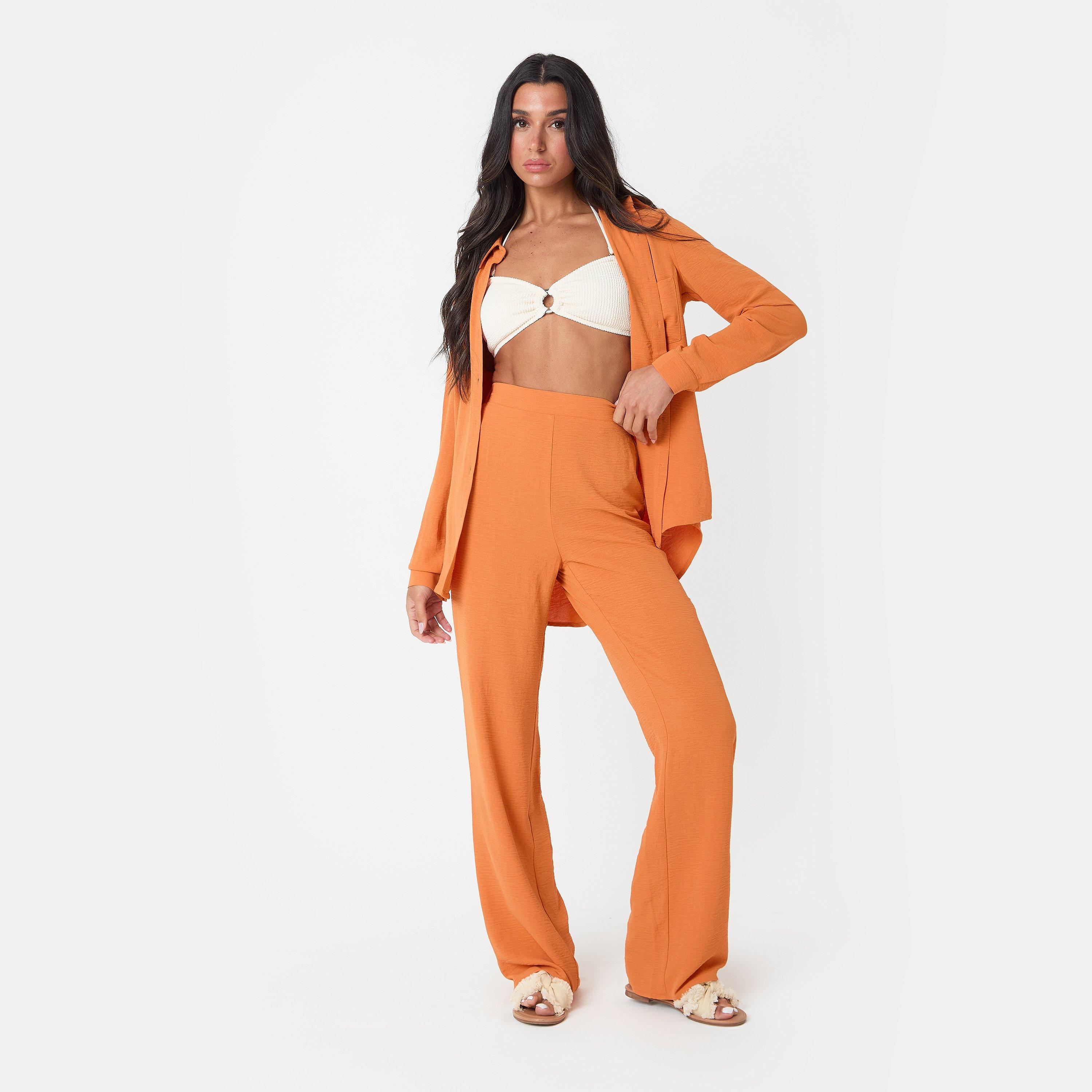 Orange - I Saw It First - Soft Crepe Long Sleeve Shirt - 2