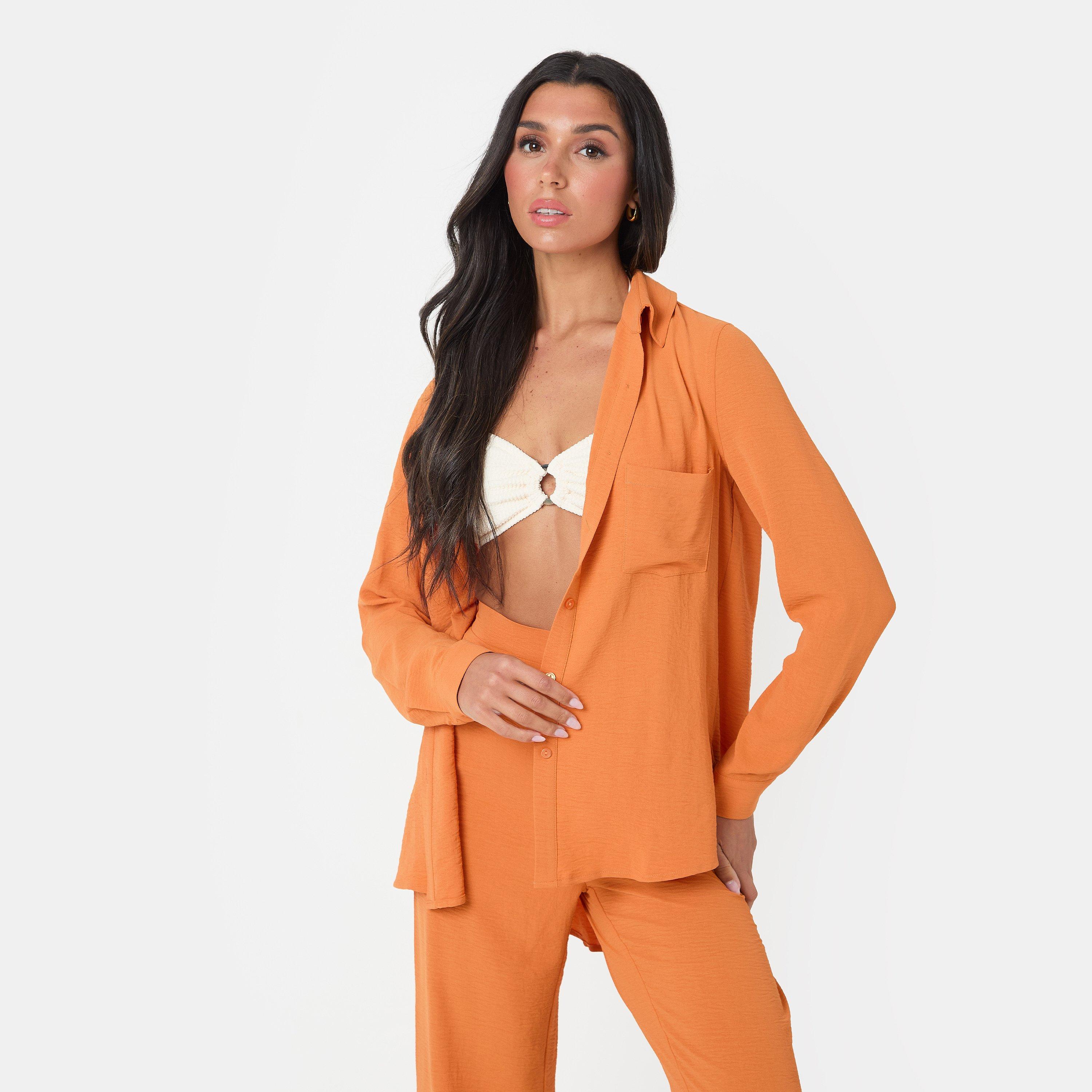 Orange - I Saw It First - Soft Crepe Long Sleeve Shirt - 3