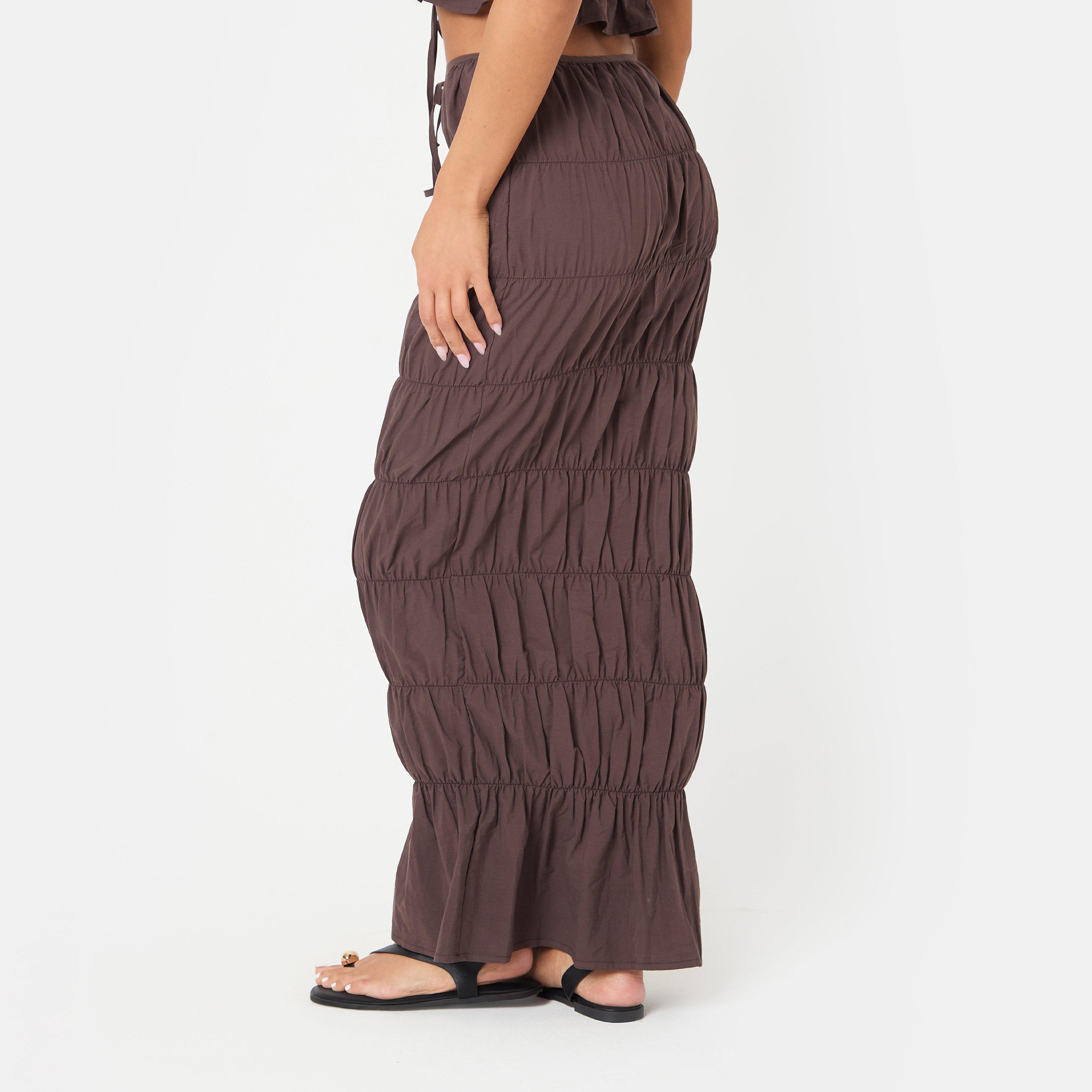 Chocolate - I Saw It First - Poplin Tie Maxi Skirt - 4