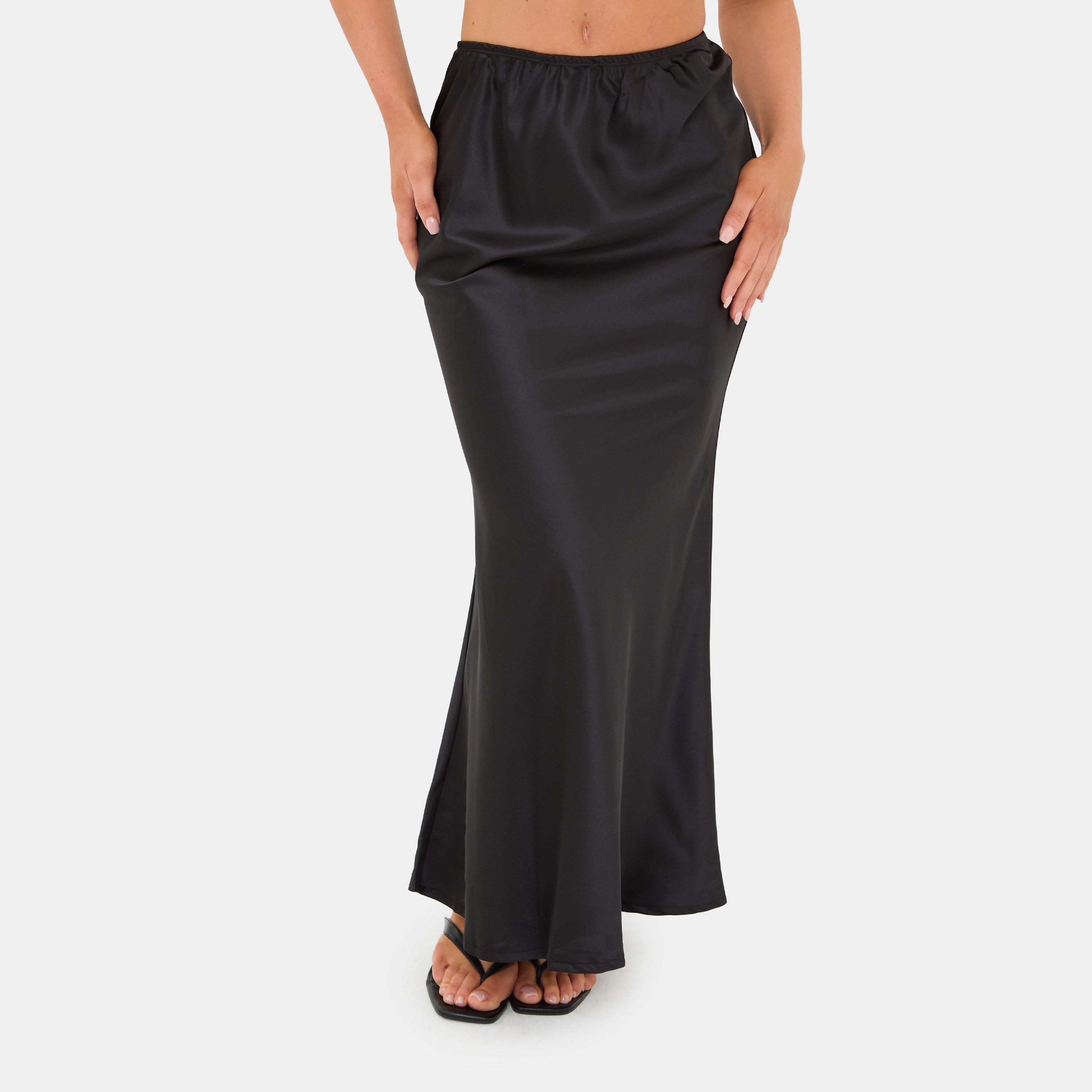 Negro - I Saw It First - Maxi Bias Cut Satin Skirt - 2