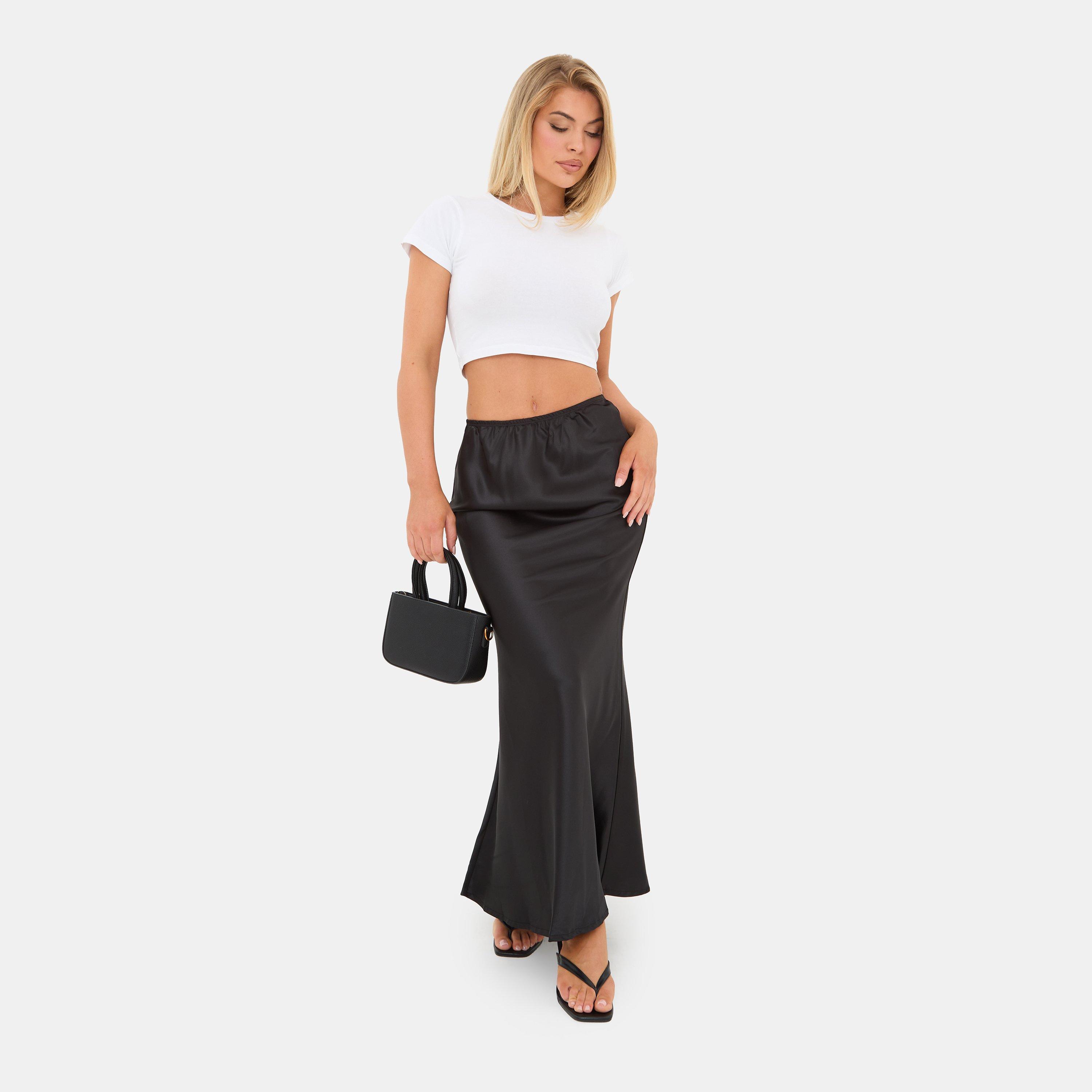 Negro - I Saw It First - Maxi Bias Cut Satin Skirt - 5
