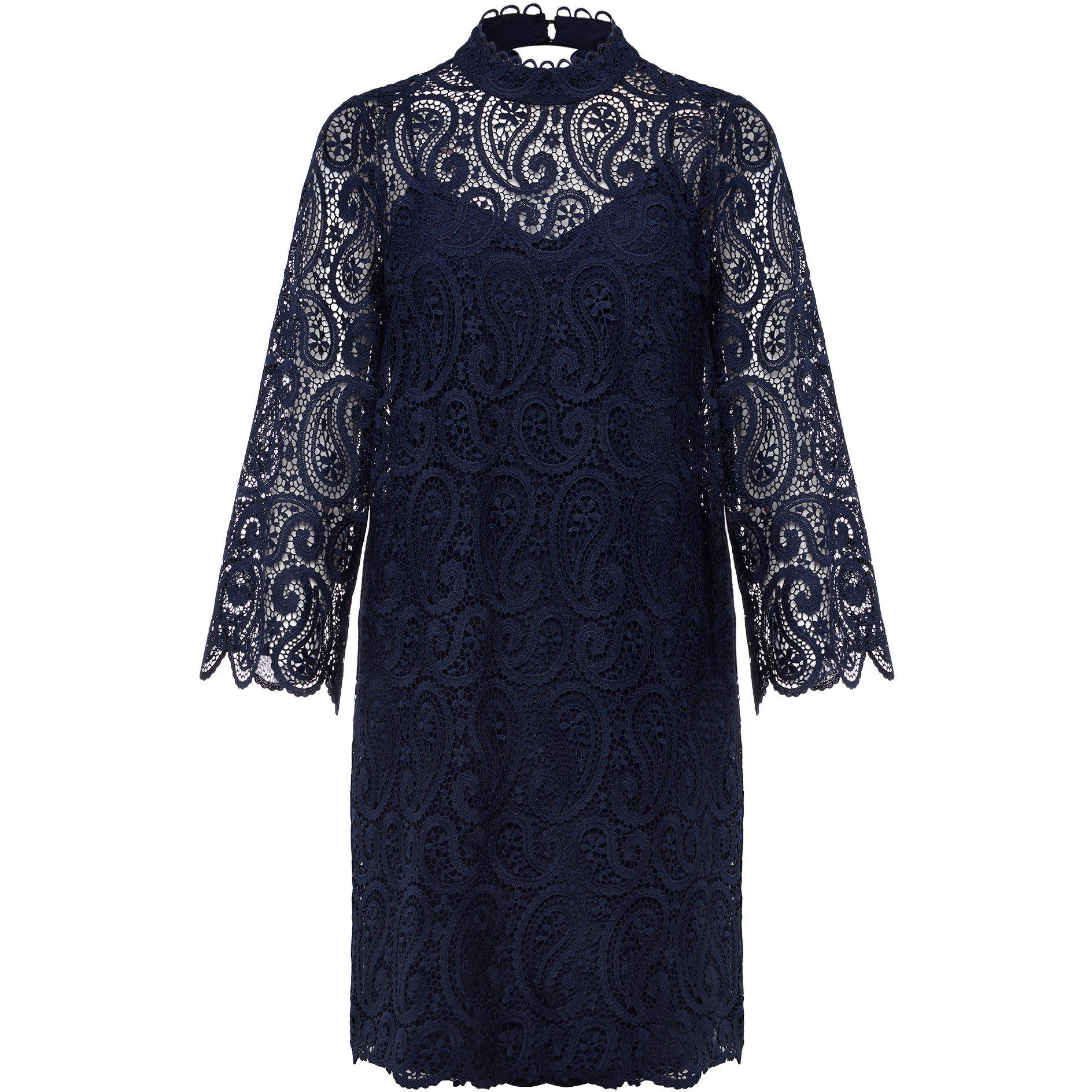 Phase Eight Women's Verity Lace Shift Dress - Navy - 14