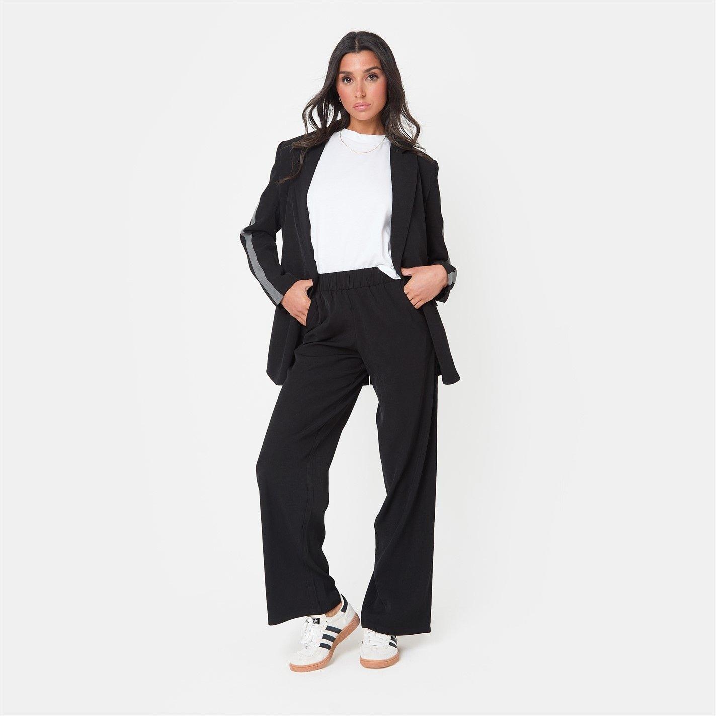 Black - I Saw It First - Straight Side Stripe Trousers - 3