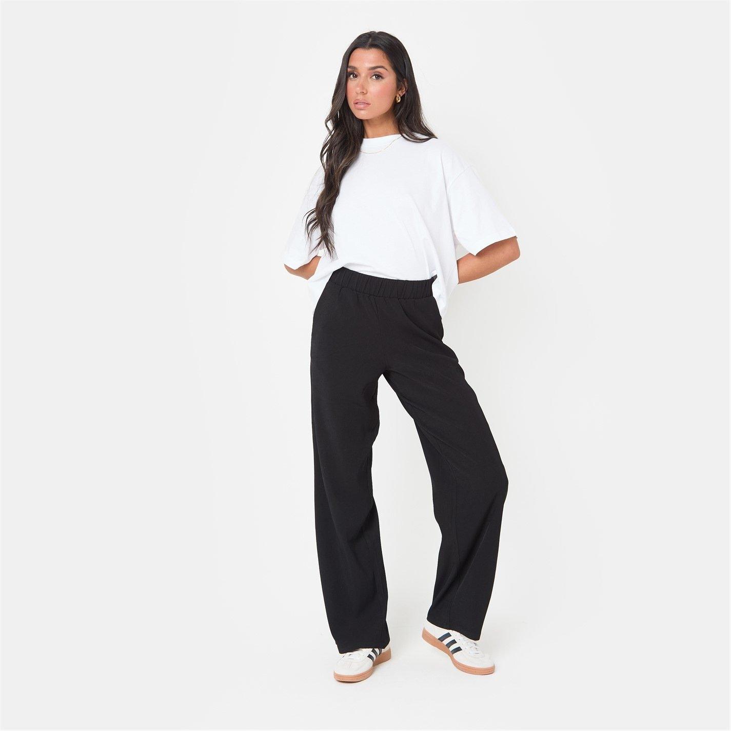 Black - I Saw It First - Straight Side Stripe Trousers - 4