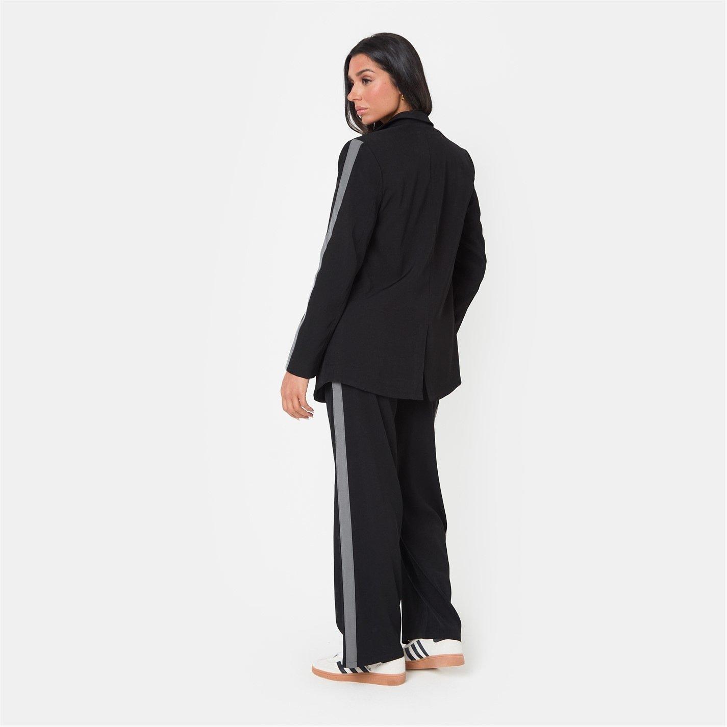 Black - I Saw It First - Straight Side Stripe Trousers - 5