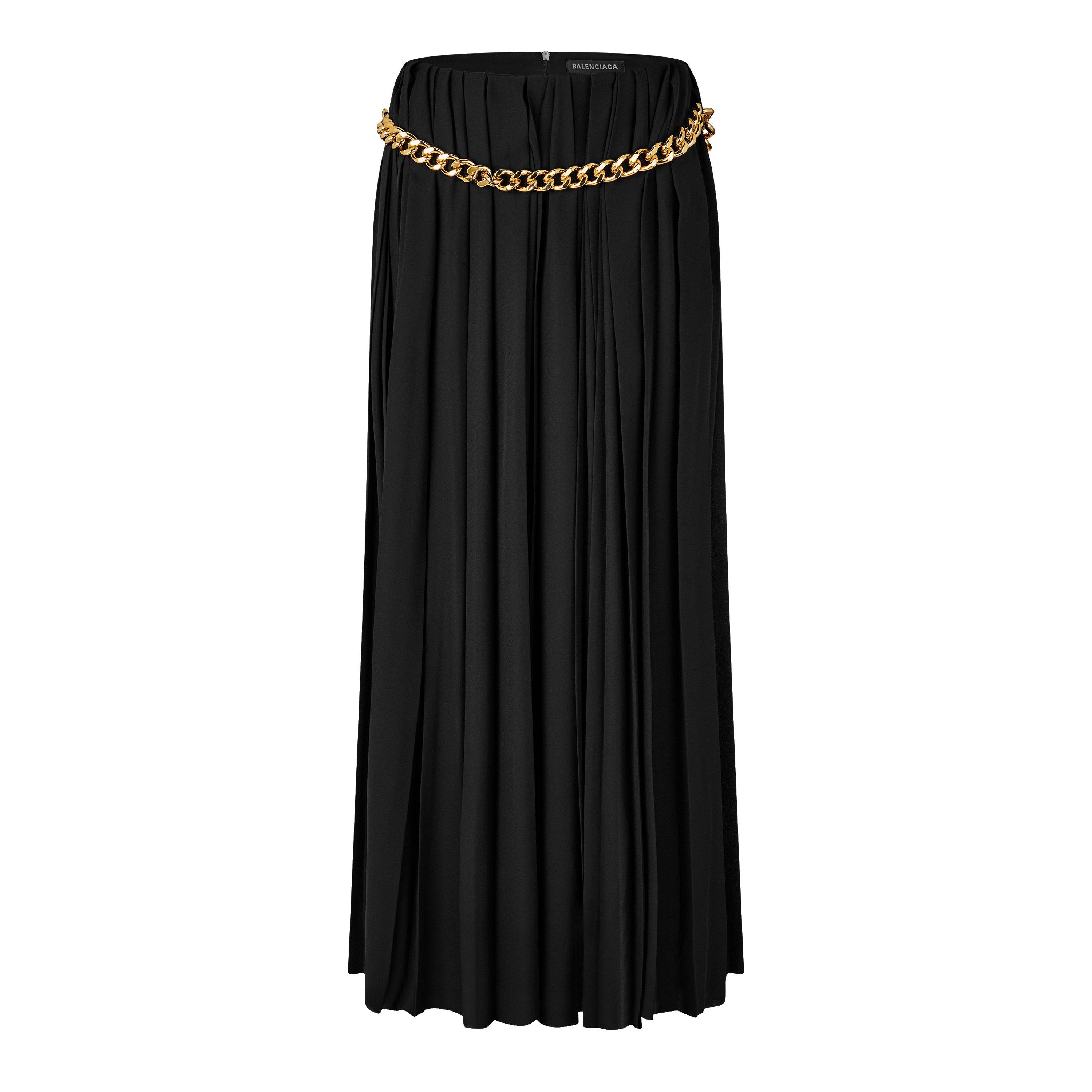 Balenciaga Pleated Skirt - Black - Size 8 (XS)