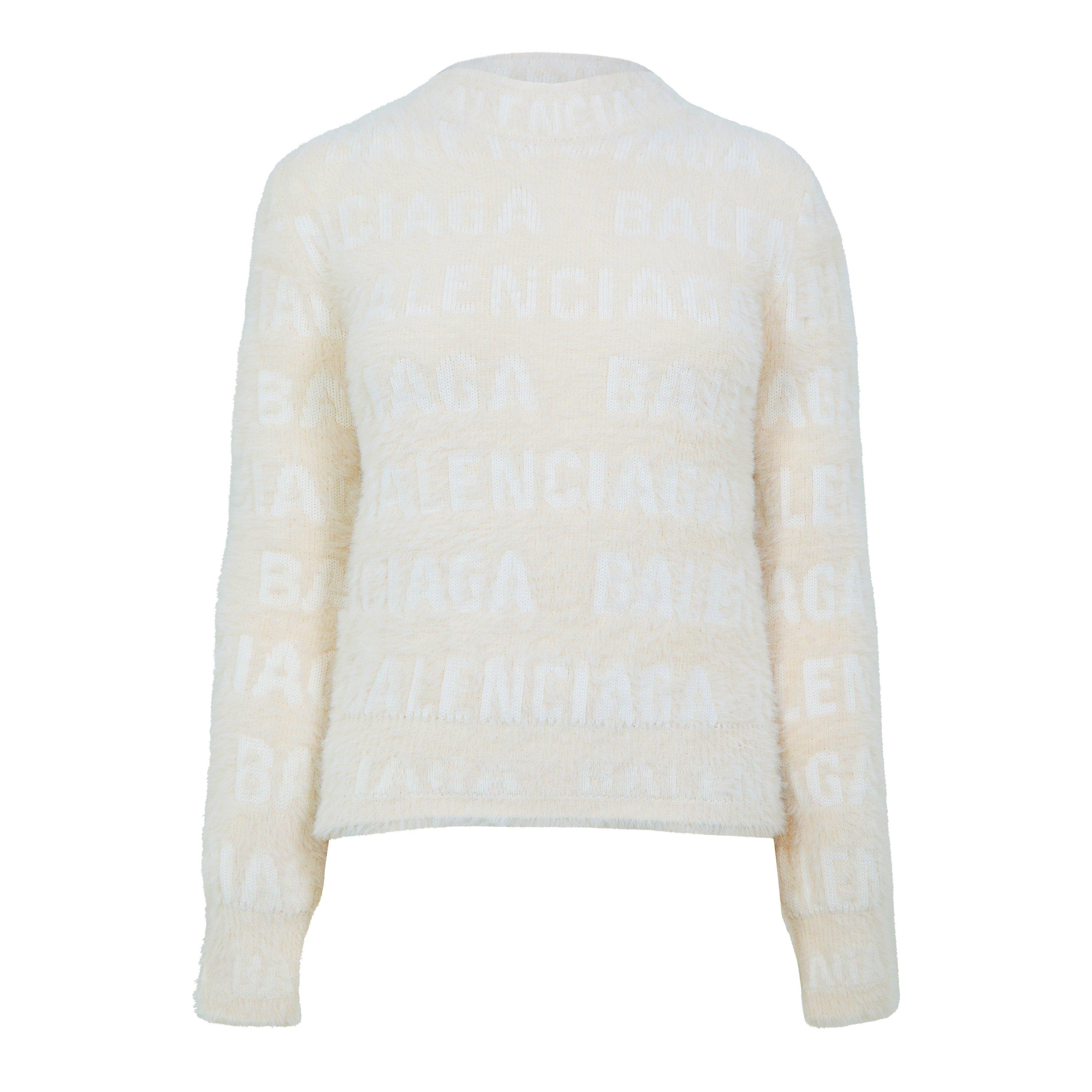 Ivory - Balenciaga - Furry Logo Jumper - 1