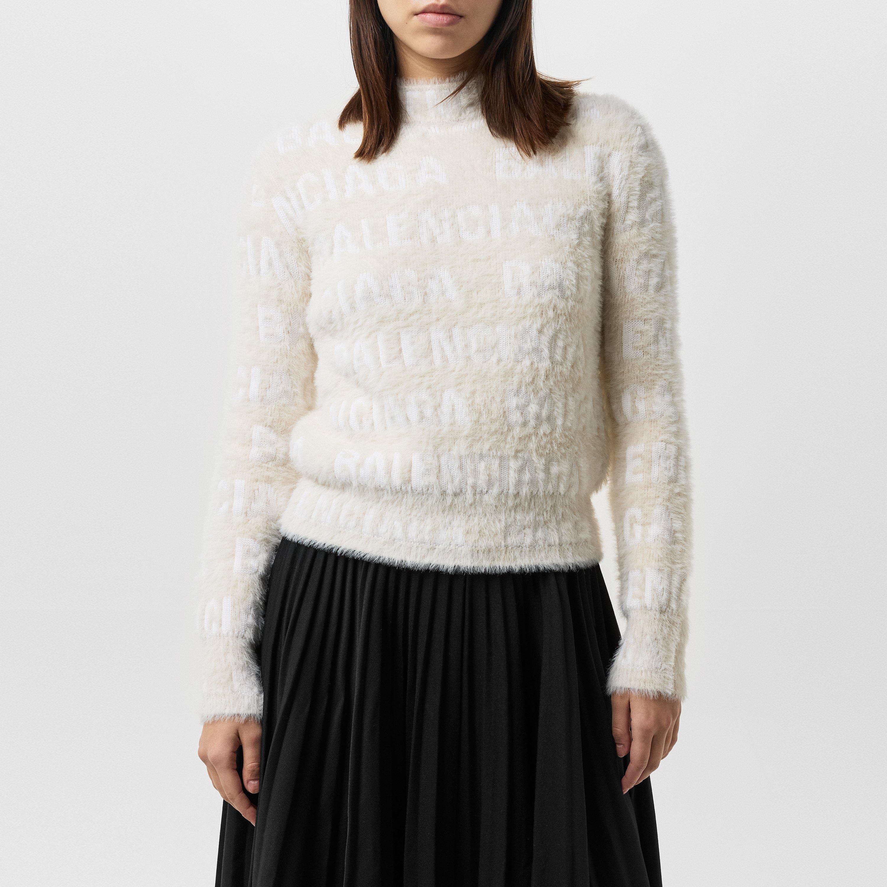 Ivory - Balenciaga - Furry Logo Jumper - 3