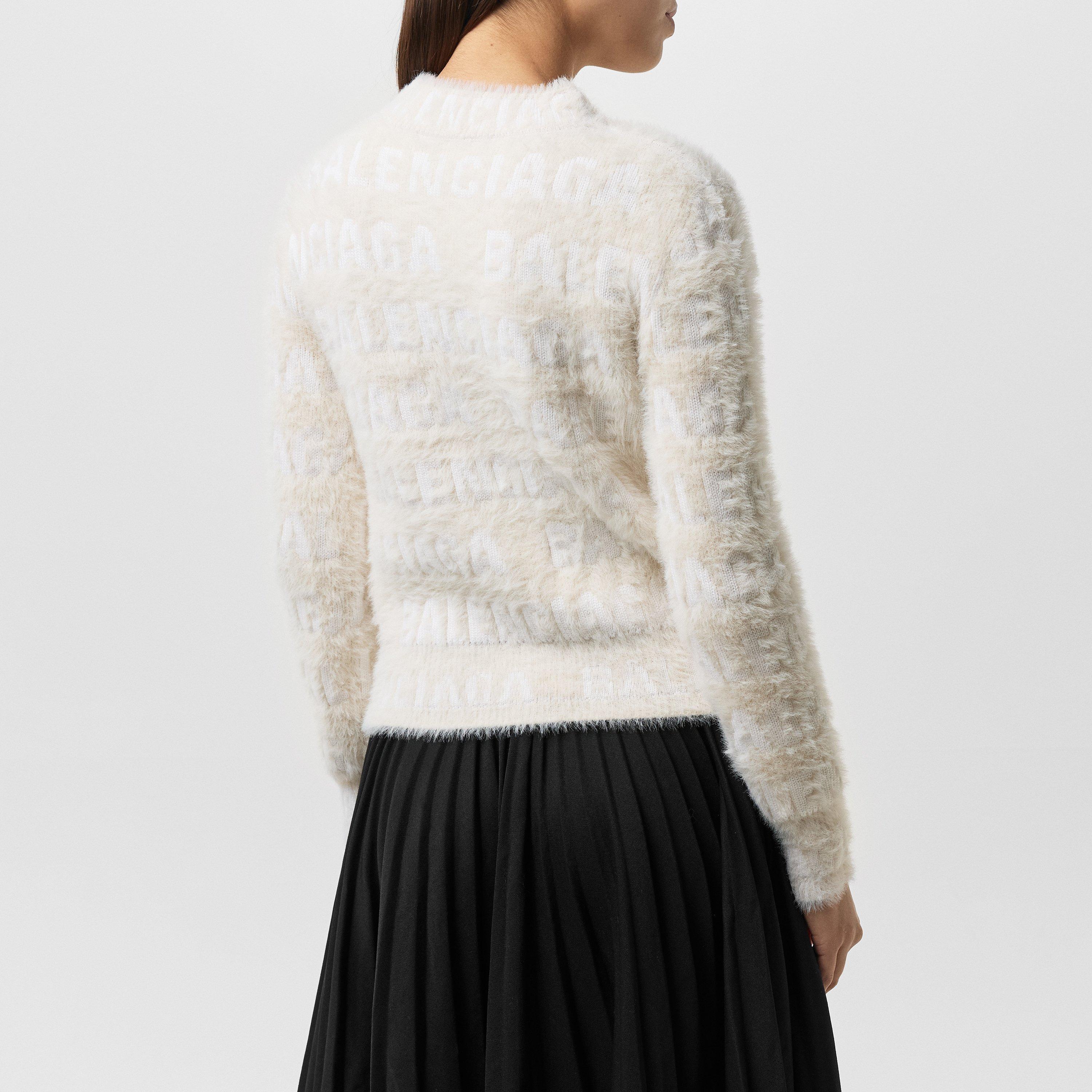 Ivory - Balenciaga - Furry Logo Jumper - 4