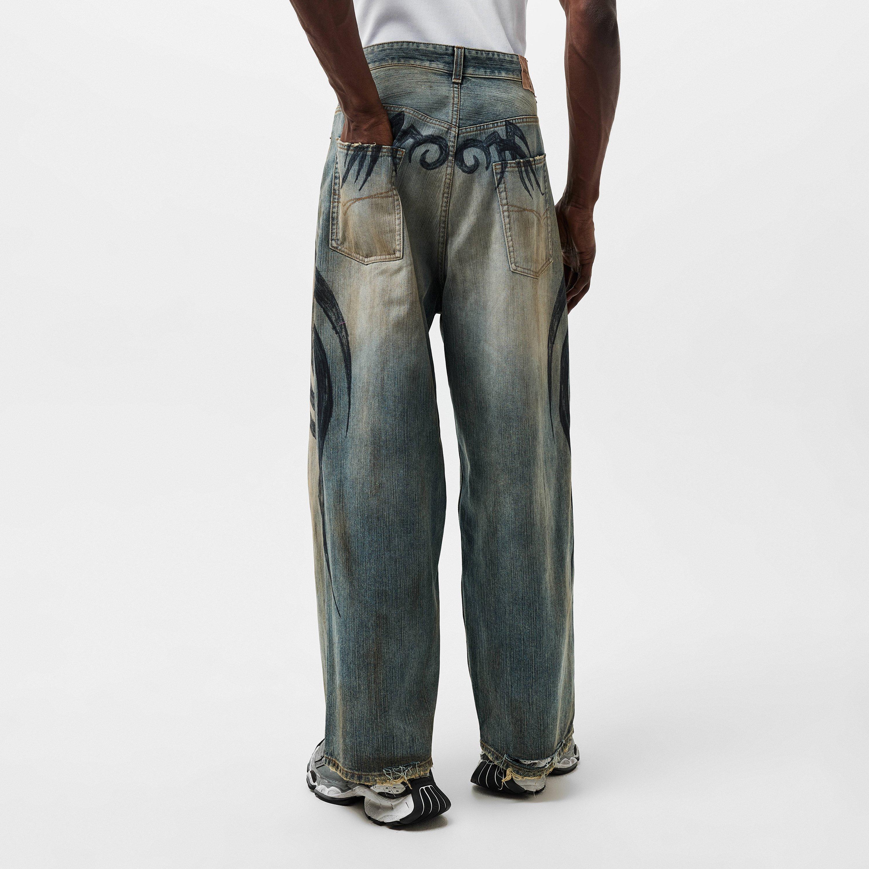 Stained Denim - Balenciaga - Baggy Jeans - 4