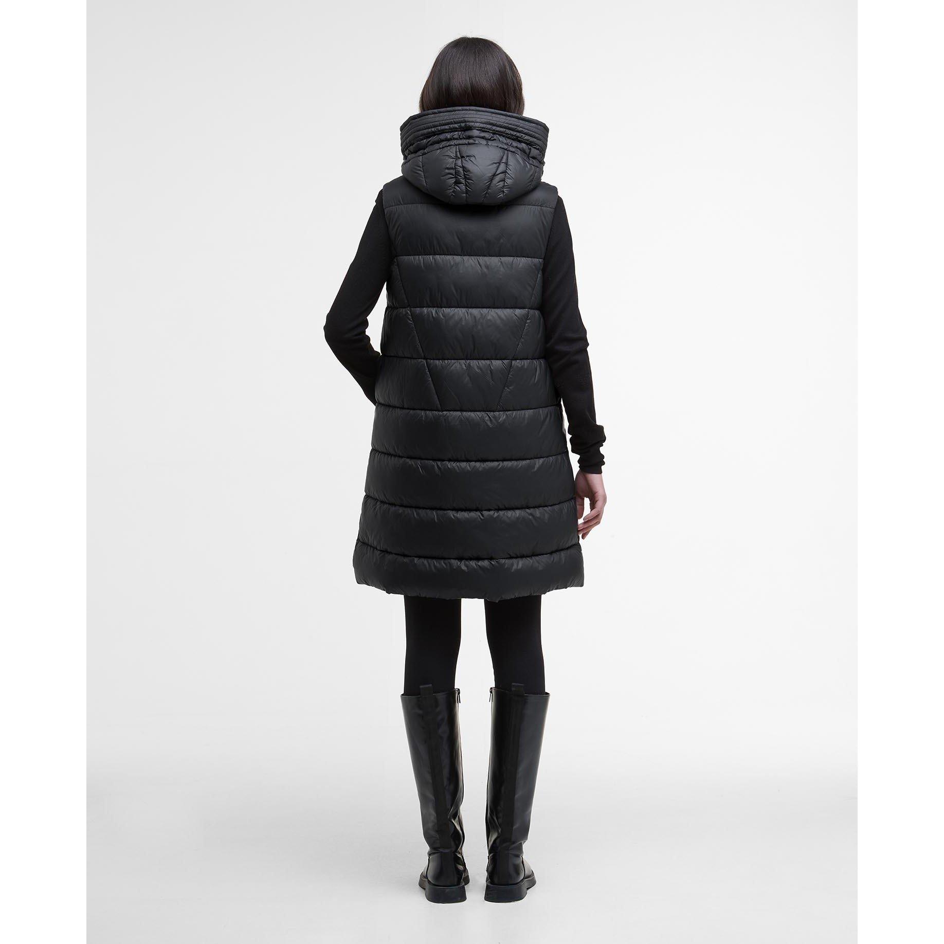 Black - Barbour International - Women's Cecilla Funnel Neck Full Zip Sleeveless Gilet - 3