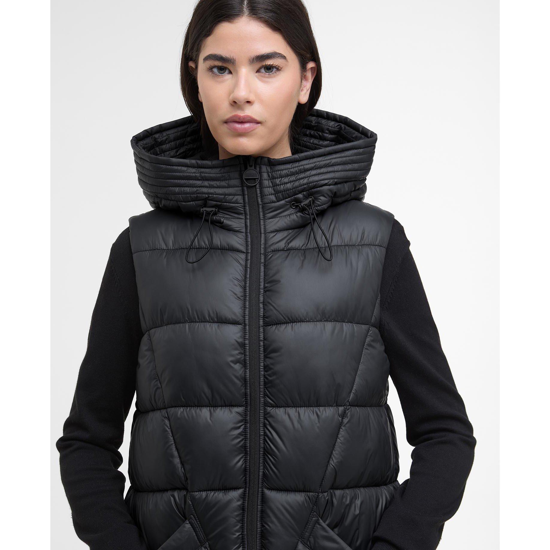 Black - Barbour International - Women's Cecilla Funnel Neck Full Zip Sleeveless Gilet - 4