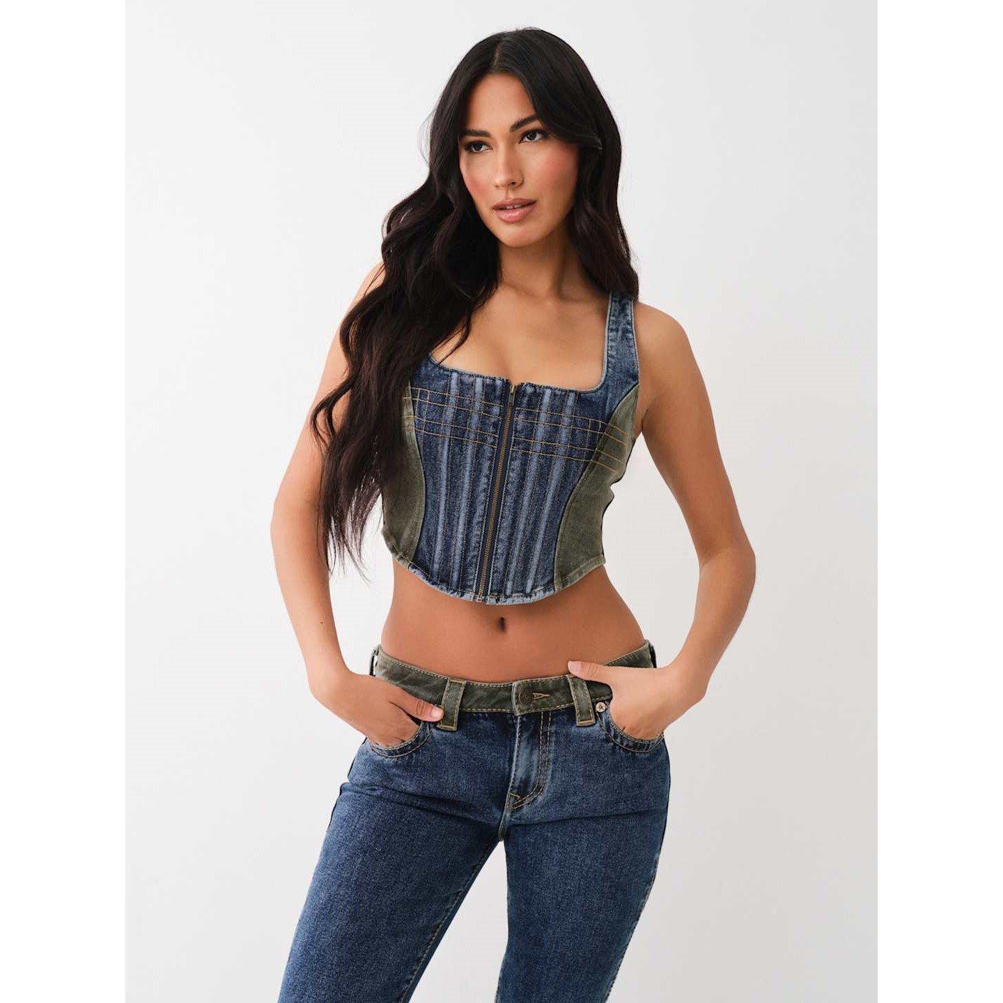 Med Wsh - True Religion - Denim Corset Top - 1