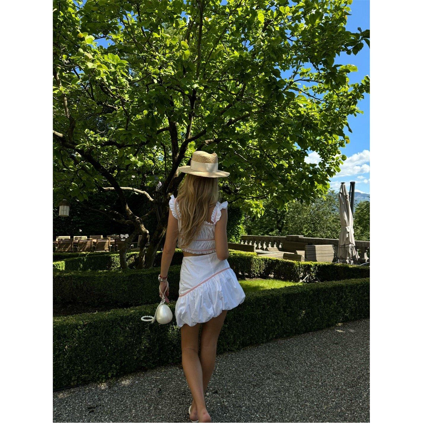 White - Collective The Label - The Label White Lace-Up Crop-Top - 4