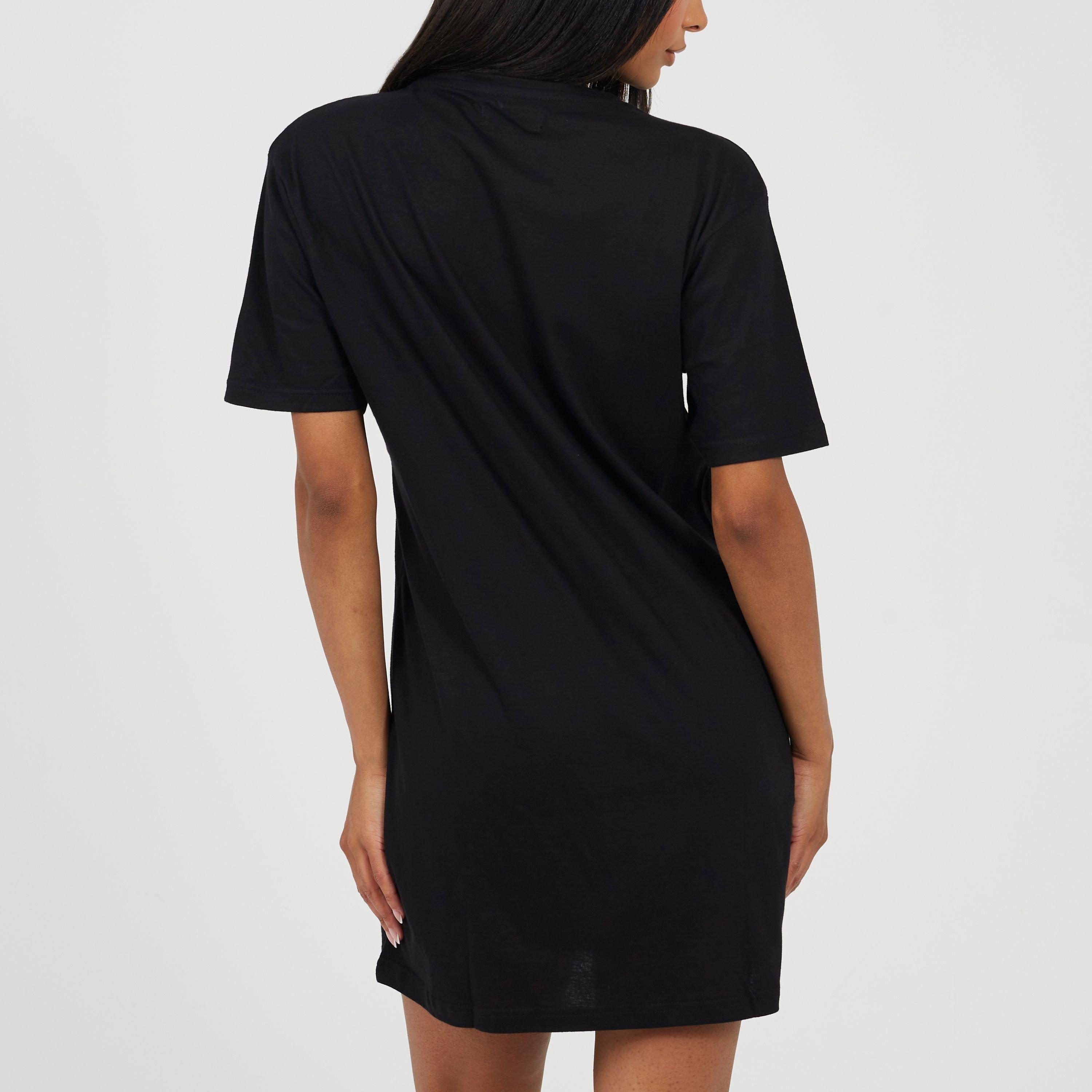 Black/White - Brave Soul - Womens Nightdress with Daisy Chest Print - 2