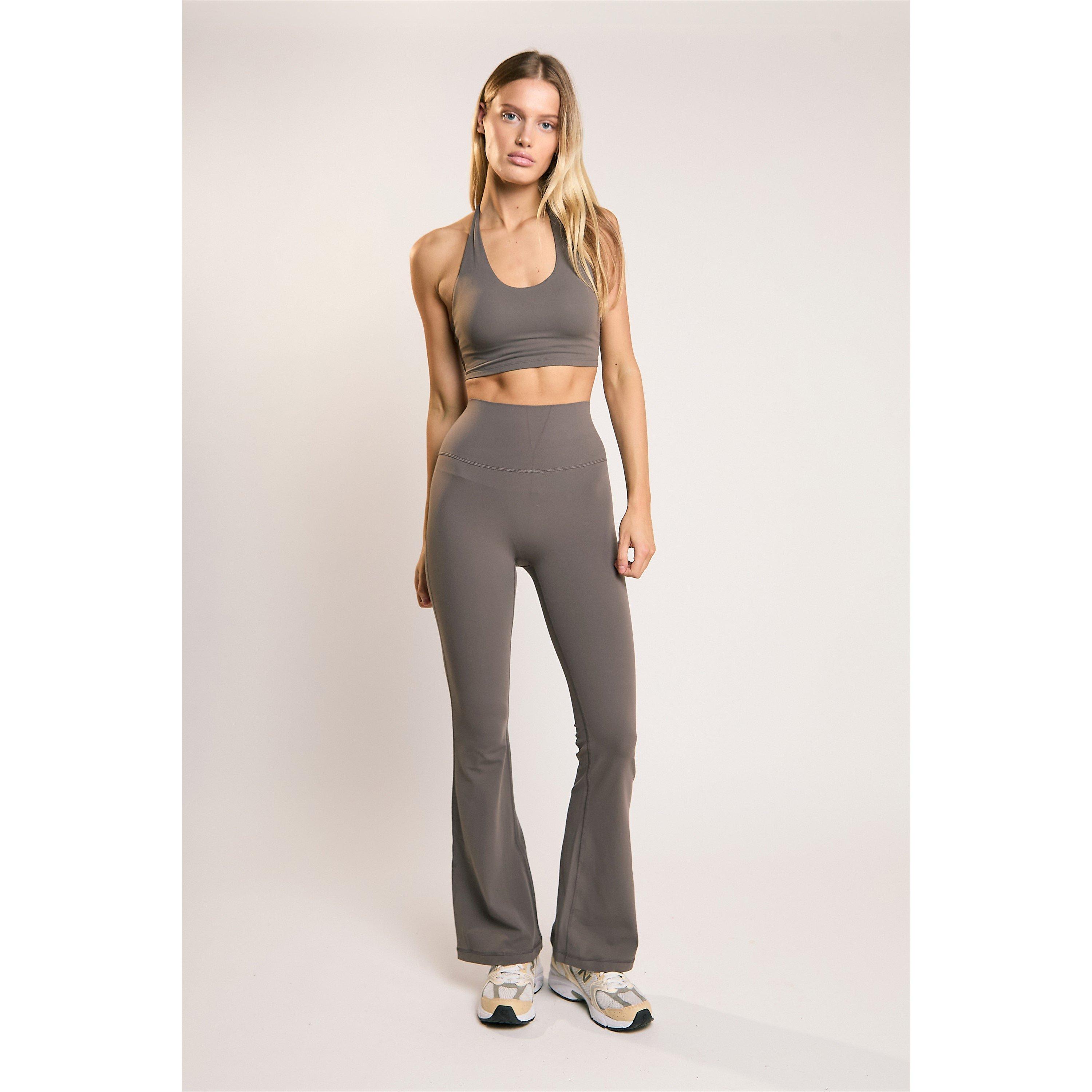 Agon Women's Signature Flare Leggings Khaki - 8 (XS)