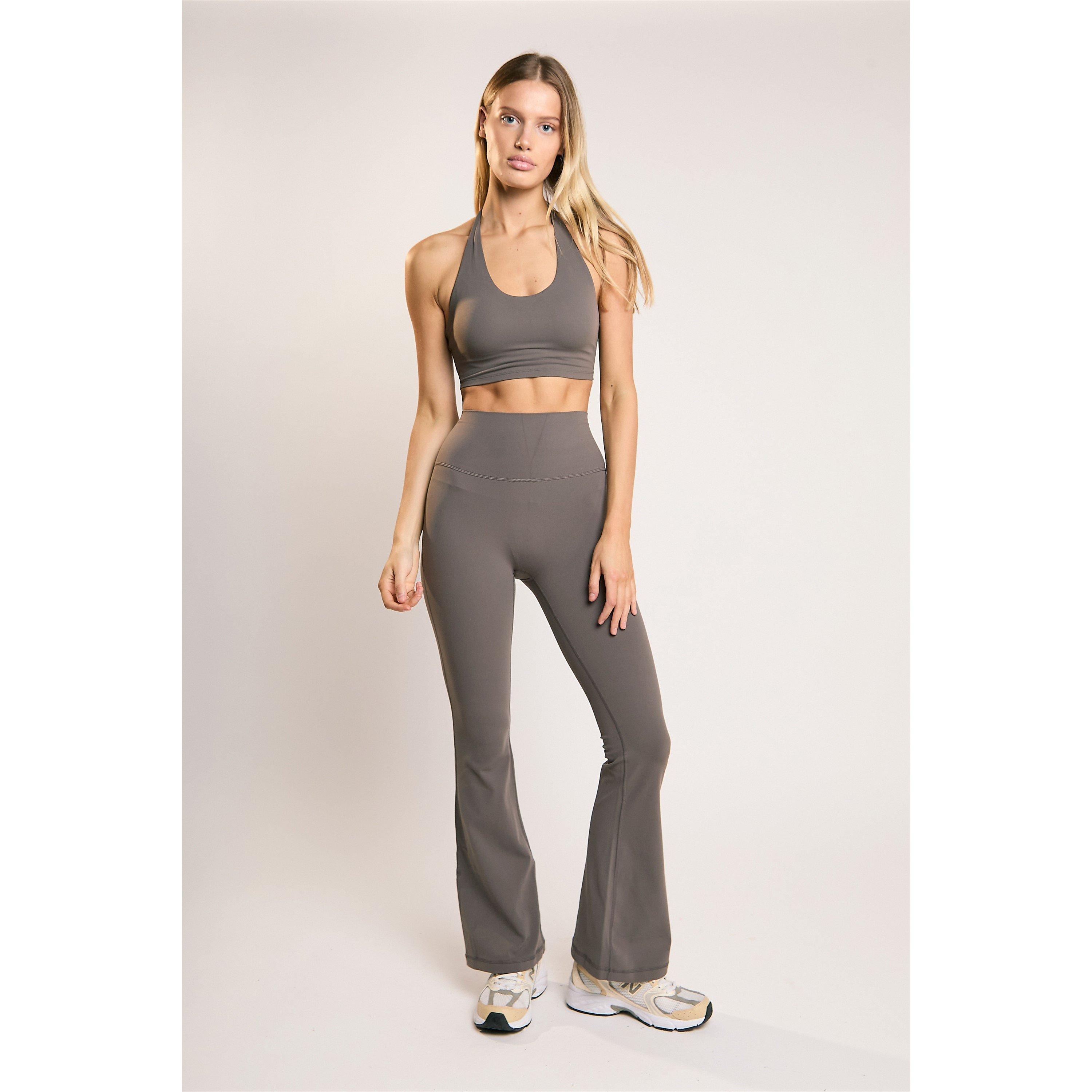 Khaki - Agon - Signature Khaki Halter-Neck Crop-Top - 1