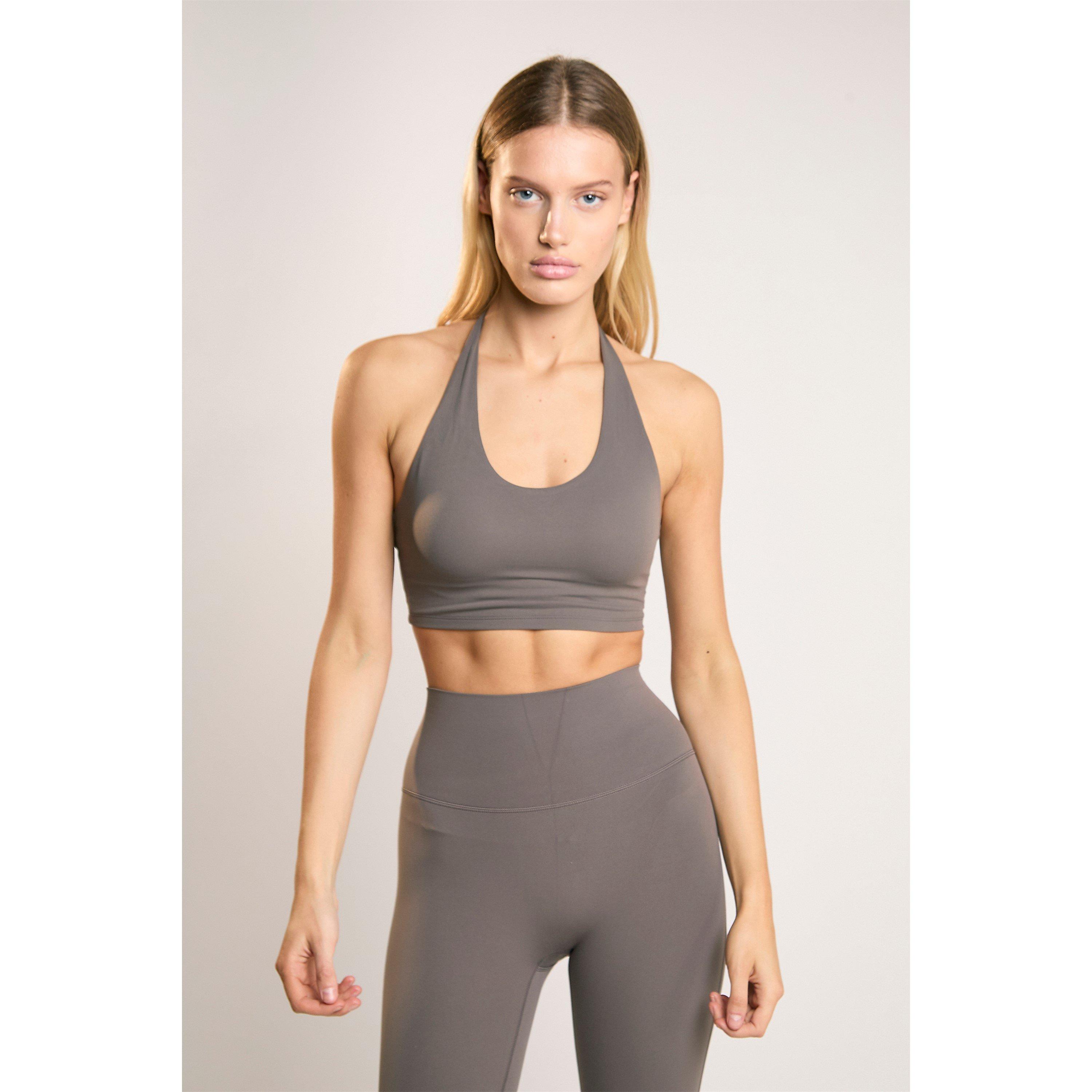 Khaki - Agon - Khaki Halter-Neck Crop-Top - 4