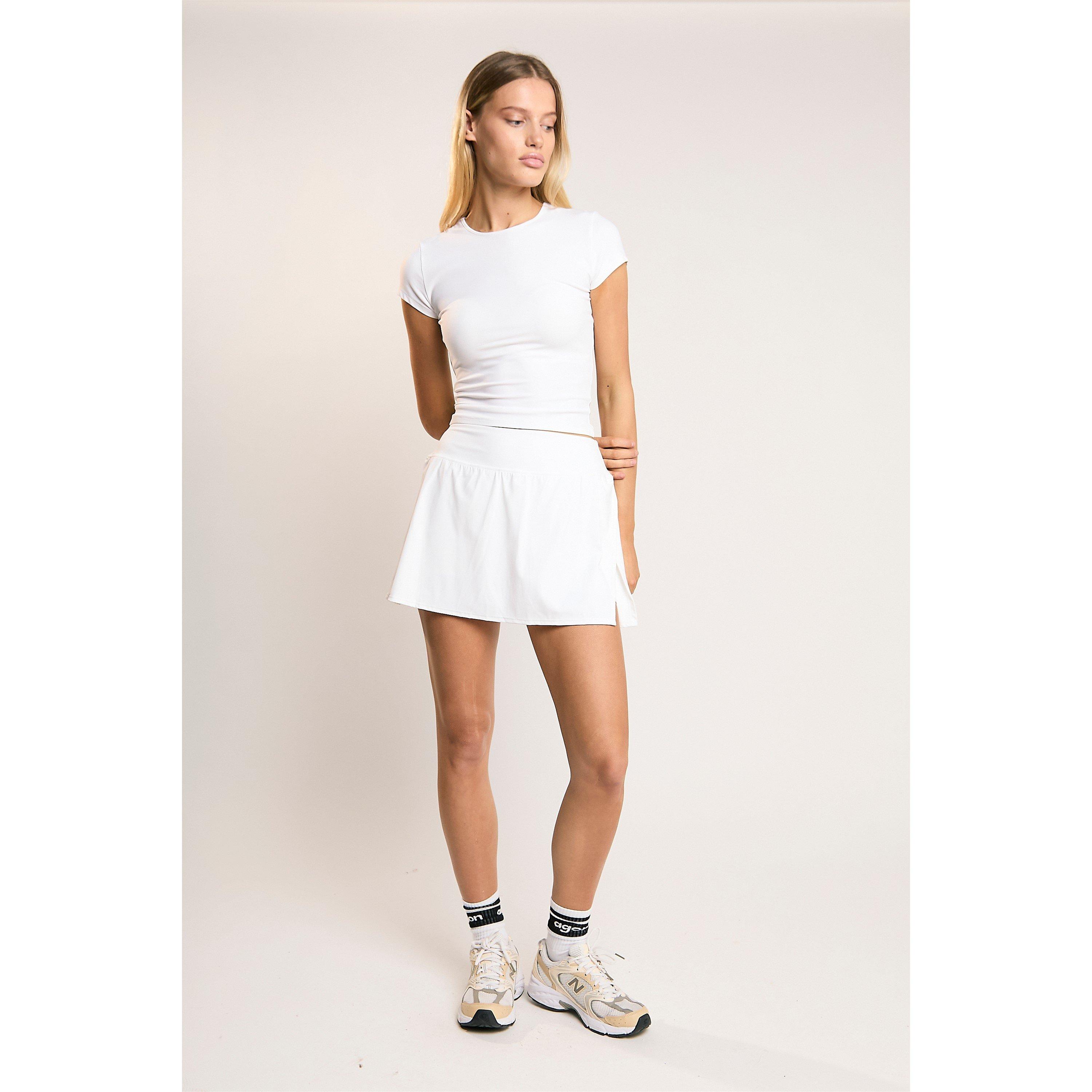 White - Agon - Signature White Scoop-Neck Crop-Top - 1