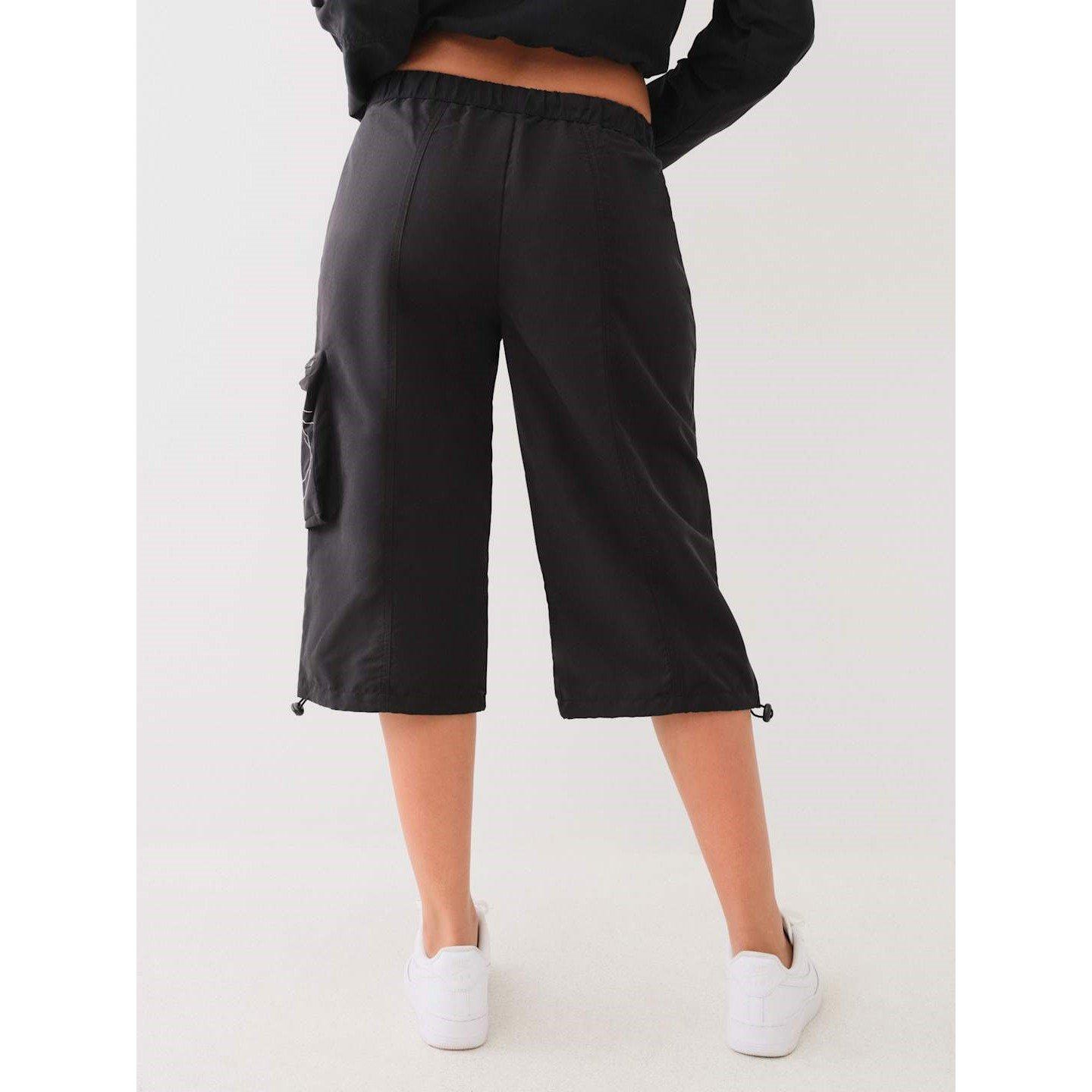 Black - True Religion - HorseShoes Cargo Capri Jeans - 2