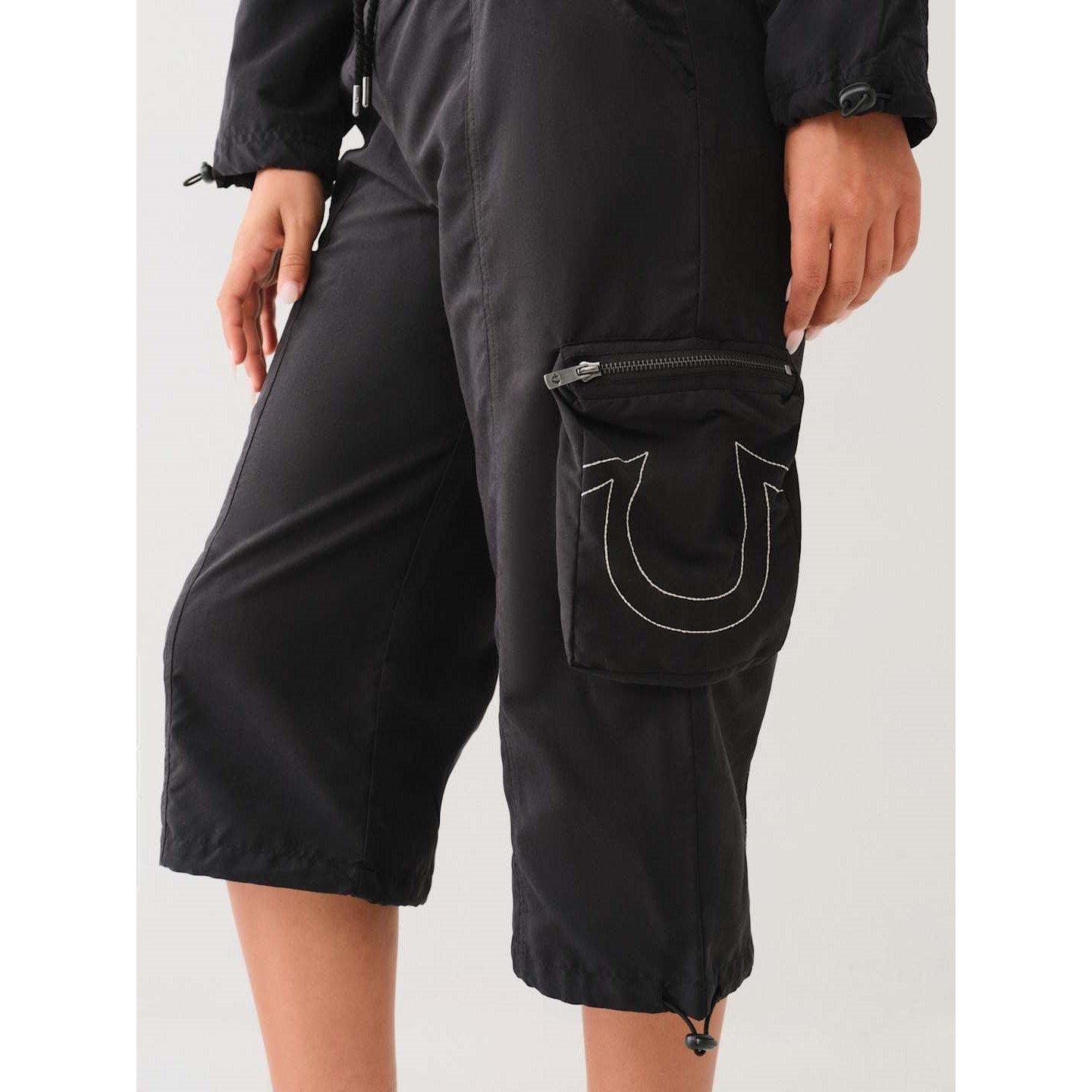 Black - True Religion - HorseShoes Cargo Capri Jeans - 3