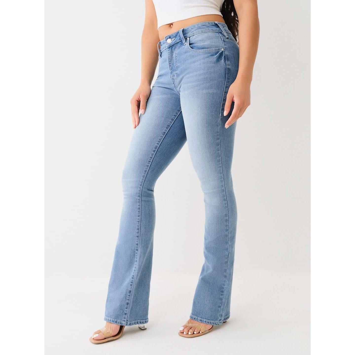 True Religion Women's Crystal Mid Rise Bootcut Jeans - Med Golden Wsh - 28 L32