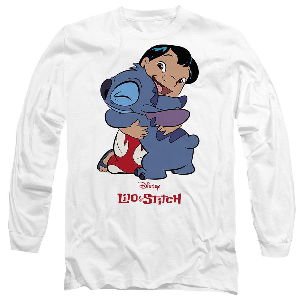 White - Disney - Lilo Stitch 90s Hug Long Sleeve T-Shirt White - 1