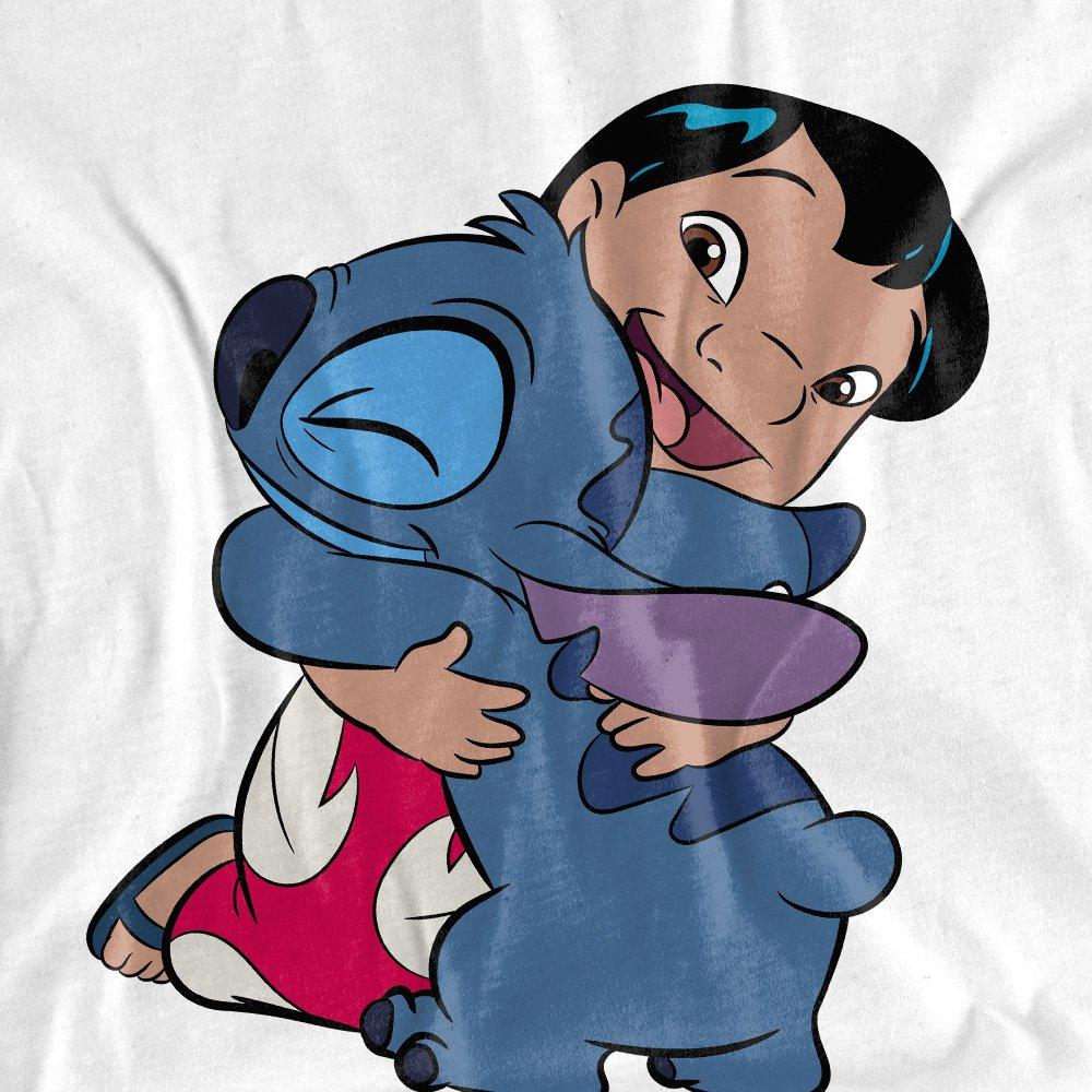 White - Disney - Lilo Stitch 90s Hug Long Sleeve T-Shirt White - 2