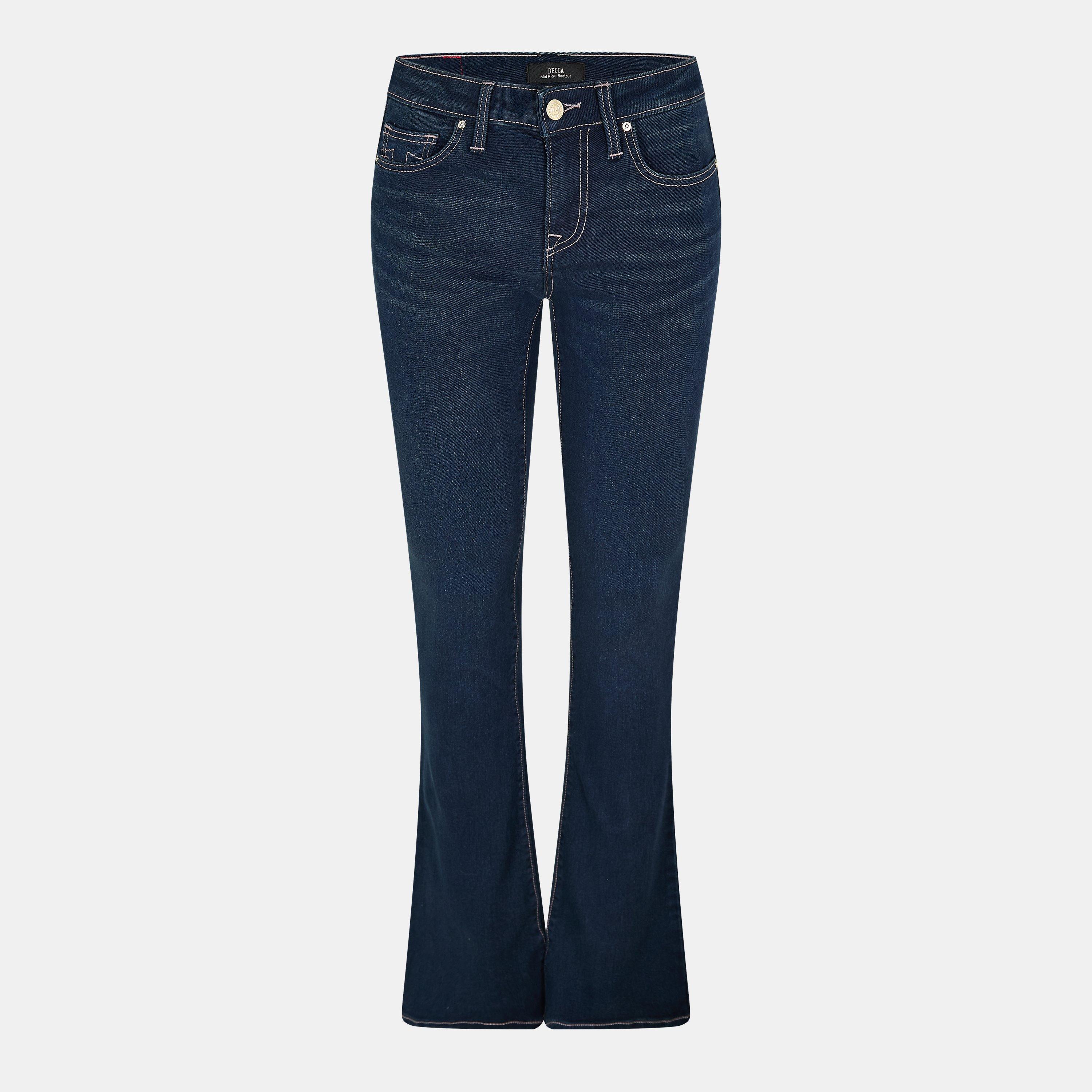 True Religion Crystal Mid Rise Bootcut Jeans