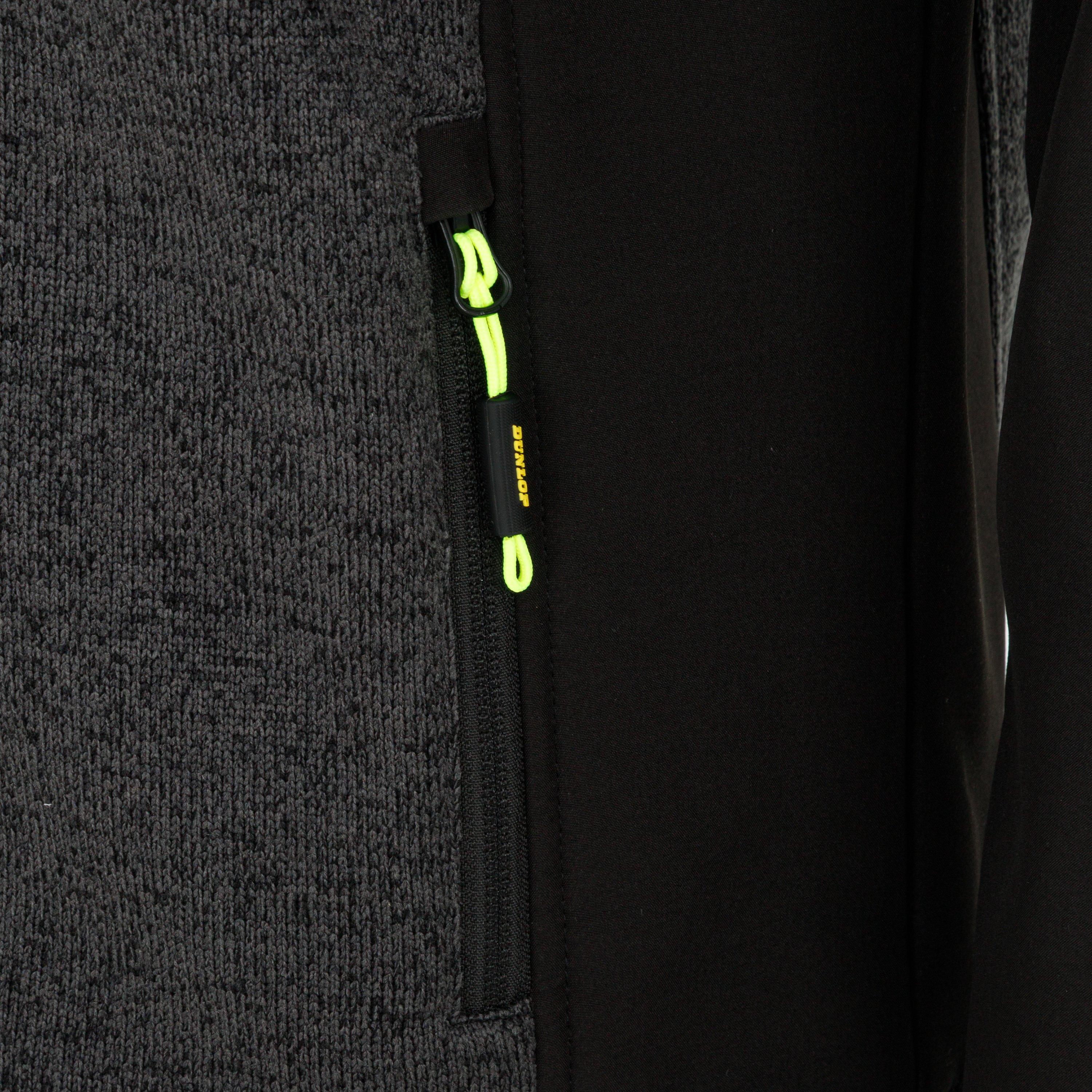 Black/Grey - Dunlop - On-Site Fleece Long Sleeve Softshell Jacket - 4