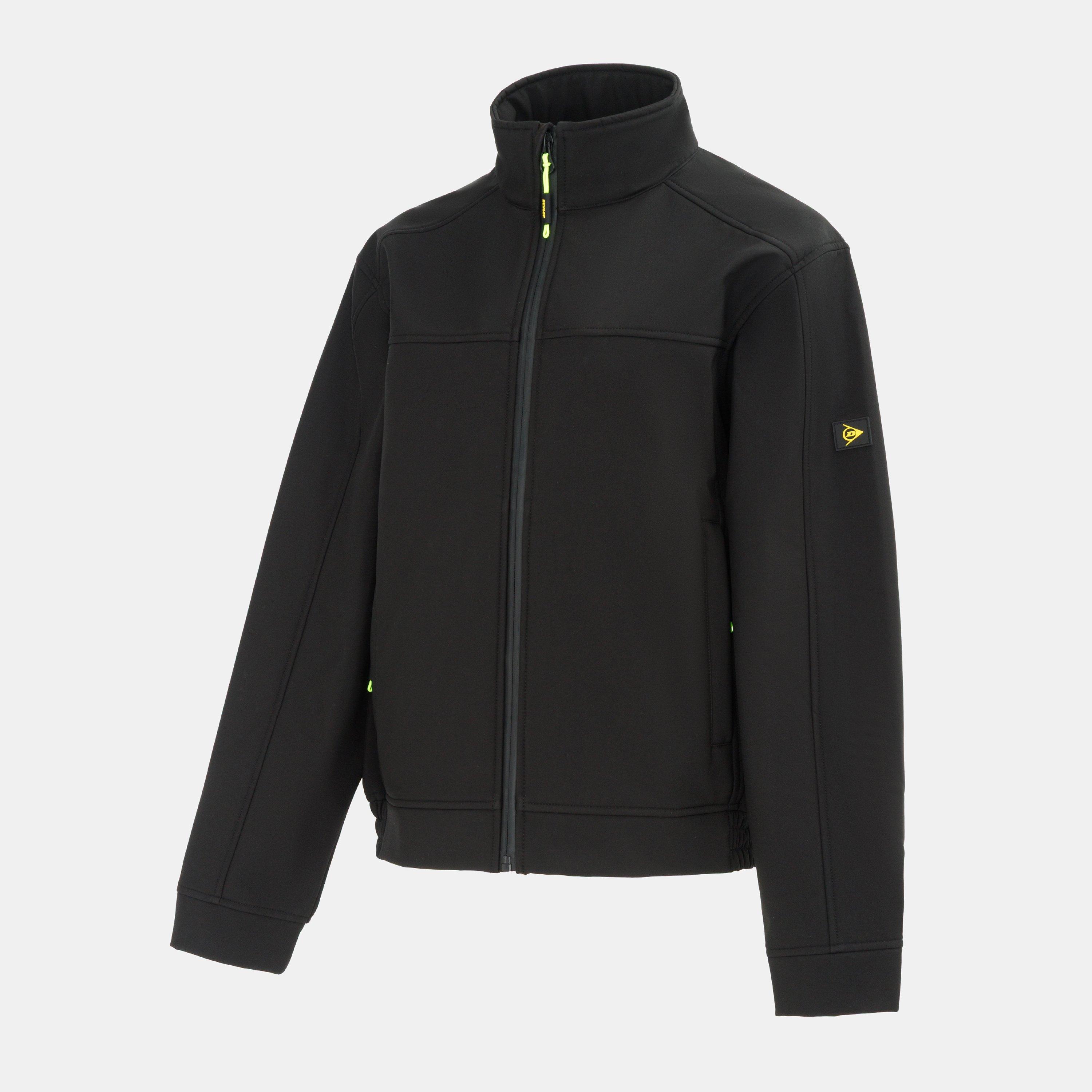 Black - Dunlop - On-Site Water Resistant Windproof Slim Fit Softshell Jacket - 3