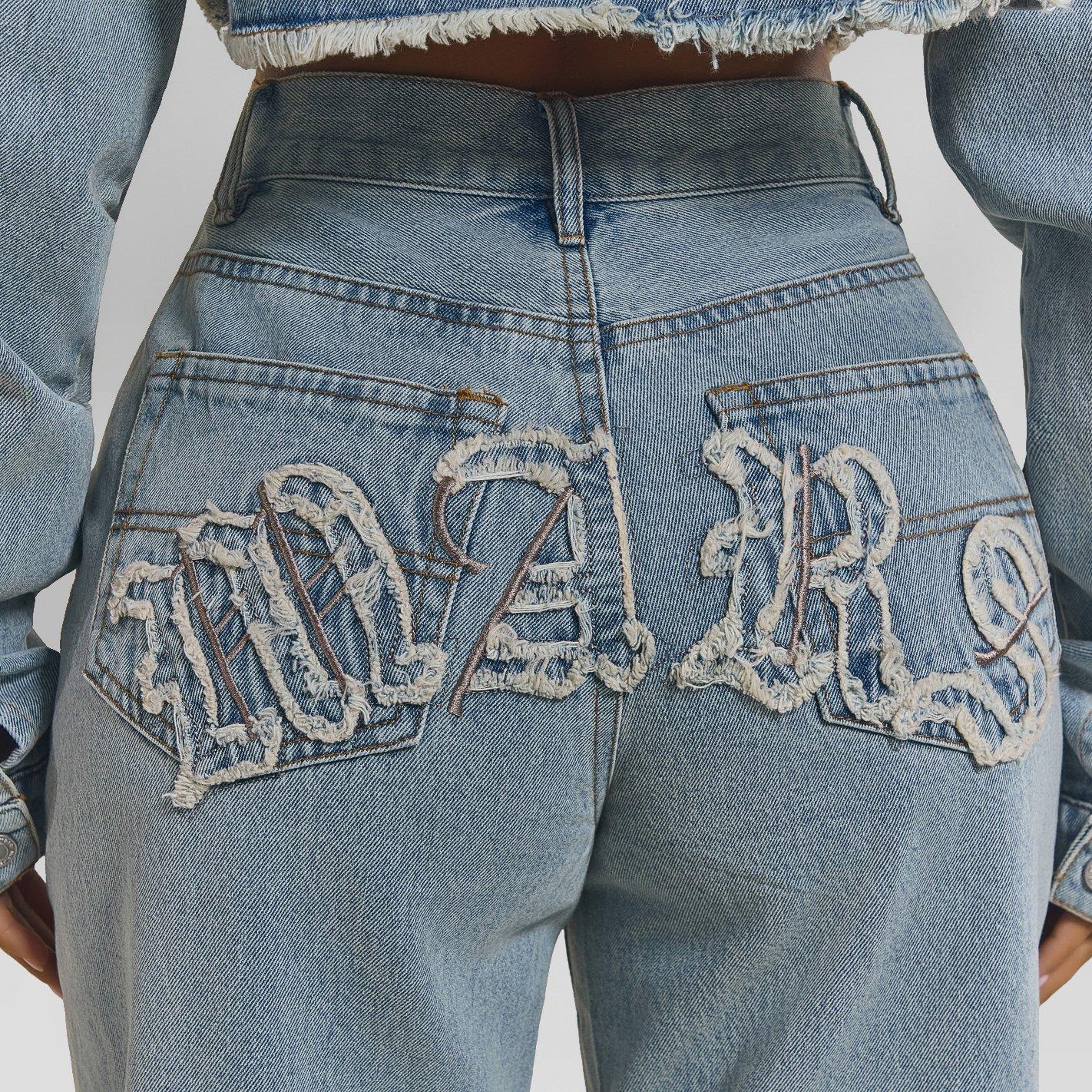 Lght Wash - Mars The Label - Women's Kali Wide Leg Jeans - 4