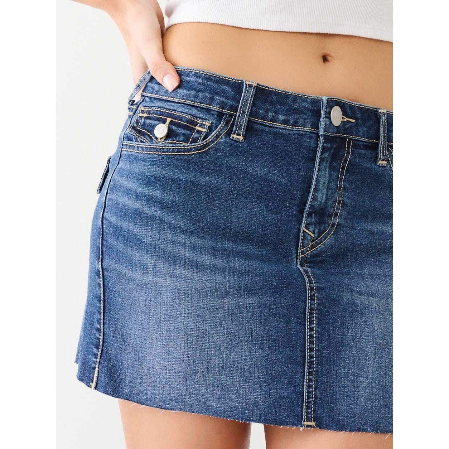 Dark Humid Wsh - True Religion - Sadie Mini Denim Skirt - 3