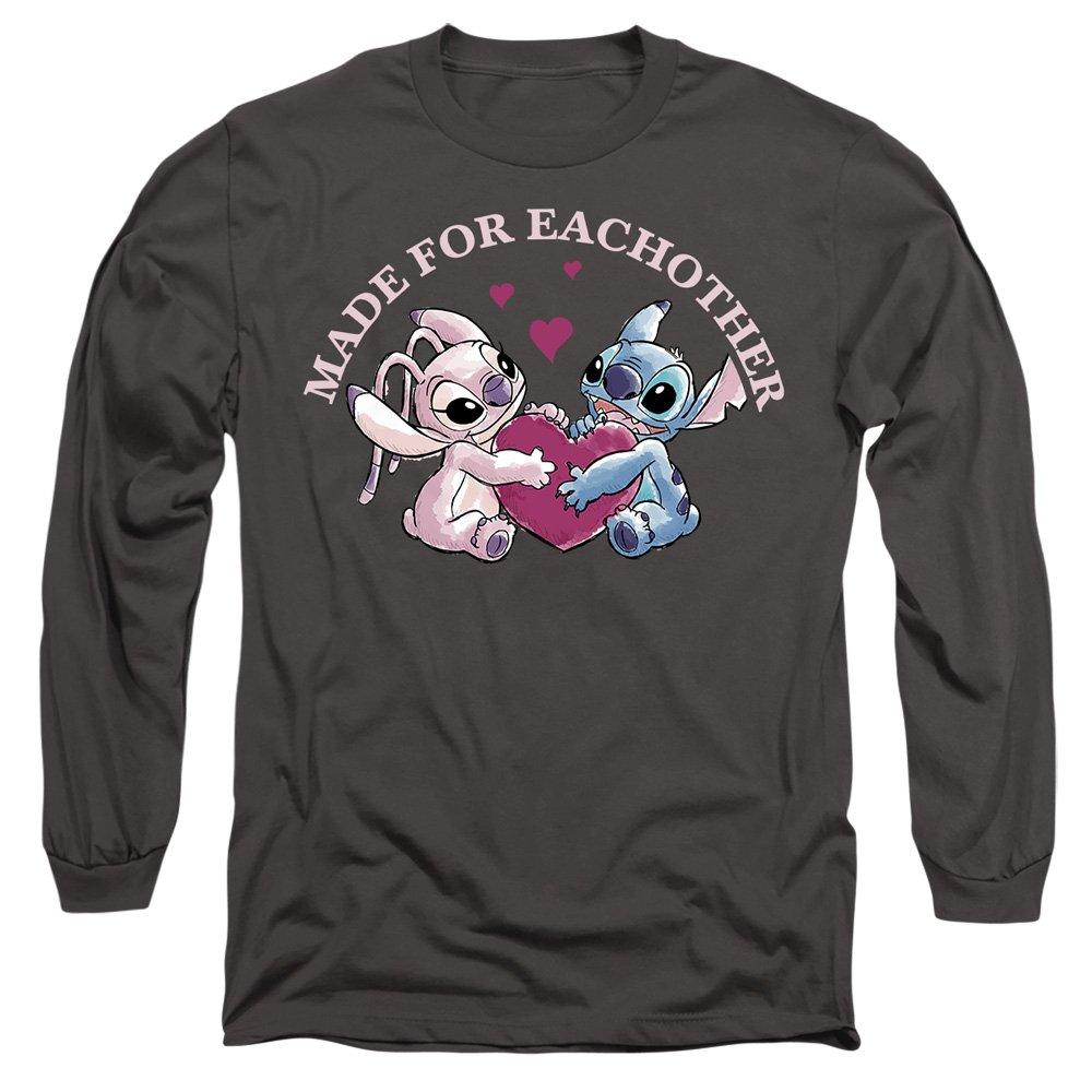 Charcoal - Disney - Lilo Stitch Made for Each Other Long Sleeve T-Shir - 1