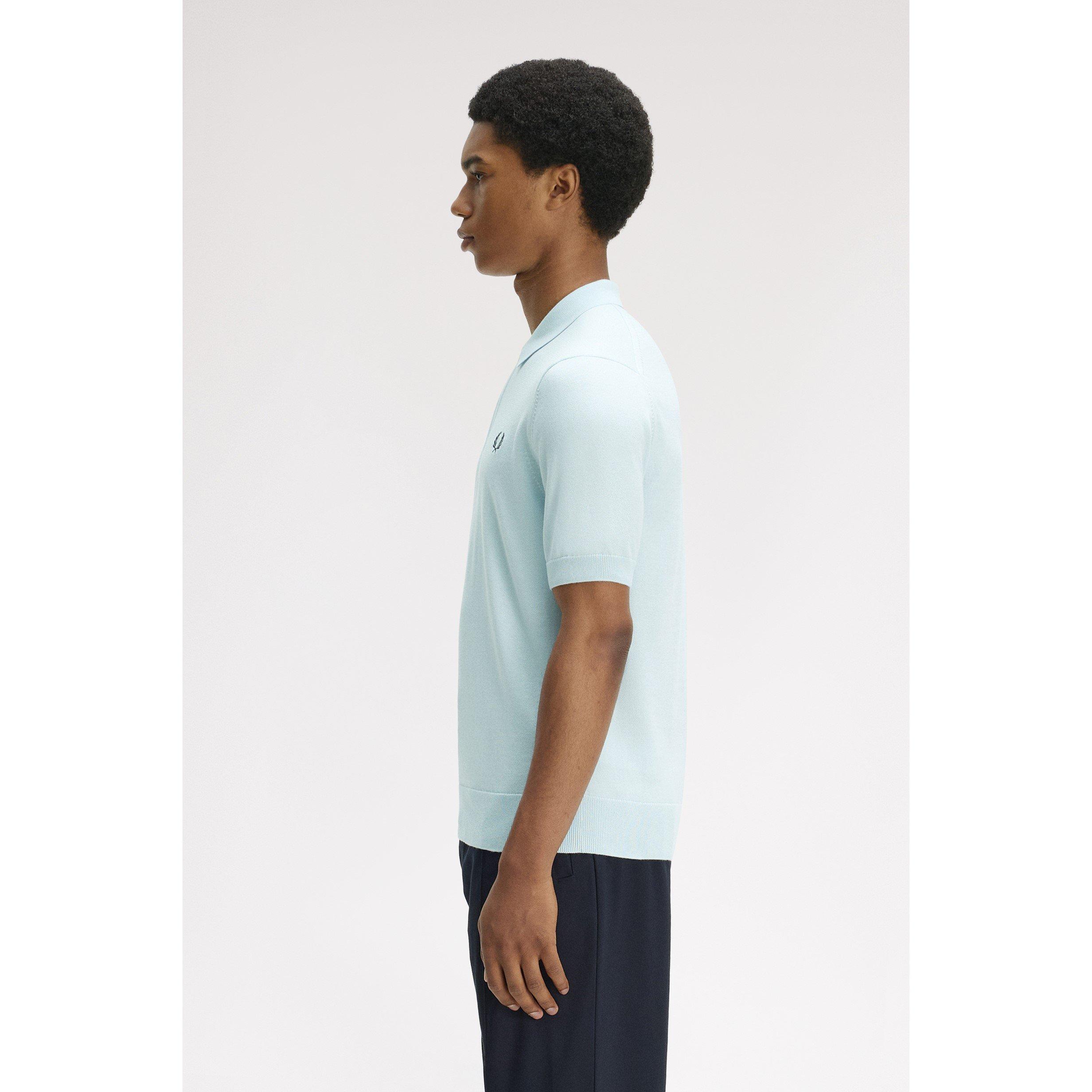 Light Ice R30 - Fred Perry - Men's Knitted Short Sleeve Polo Shirt - 4