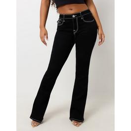 True Religion Mid Rise Flap Flared Jeans