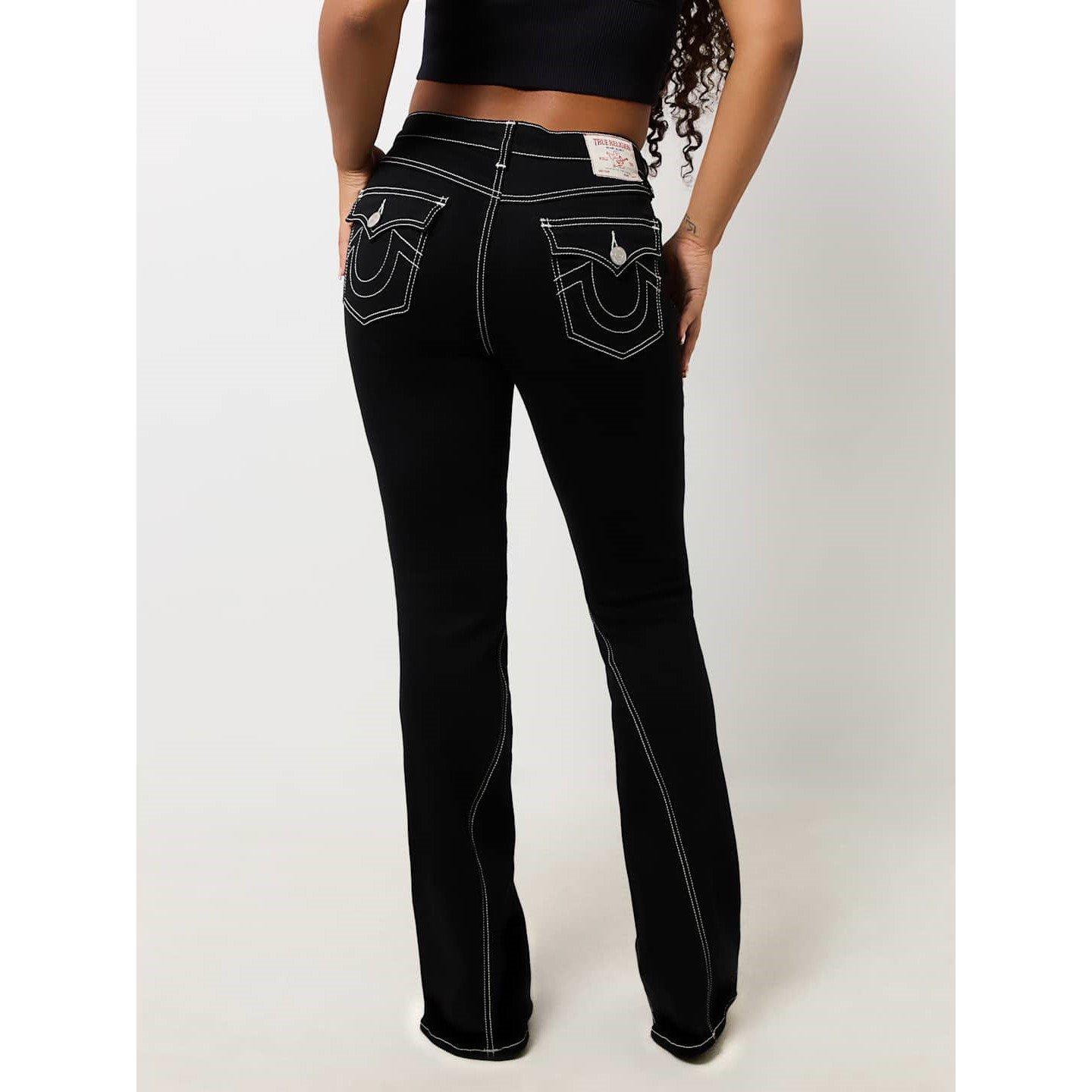 Zwarte spoeling - True Religion - Mid Rise Flap Flared Jeans - 2