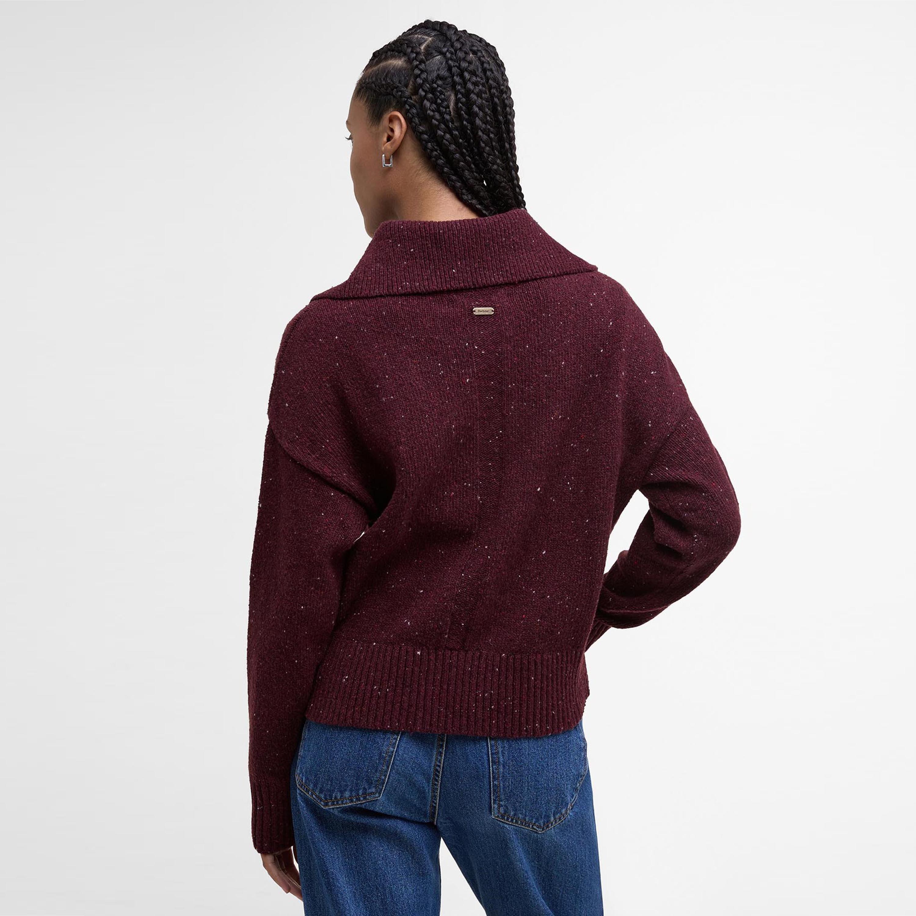Black Cherry - Barbour - Lavensale Half Zip Jumper - 3