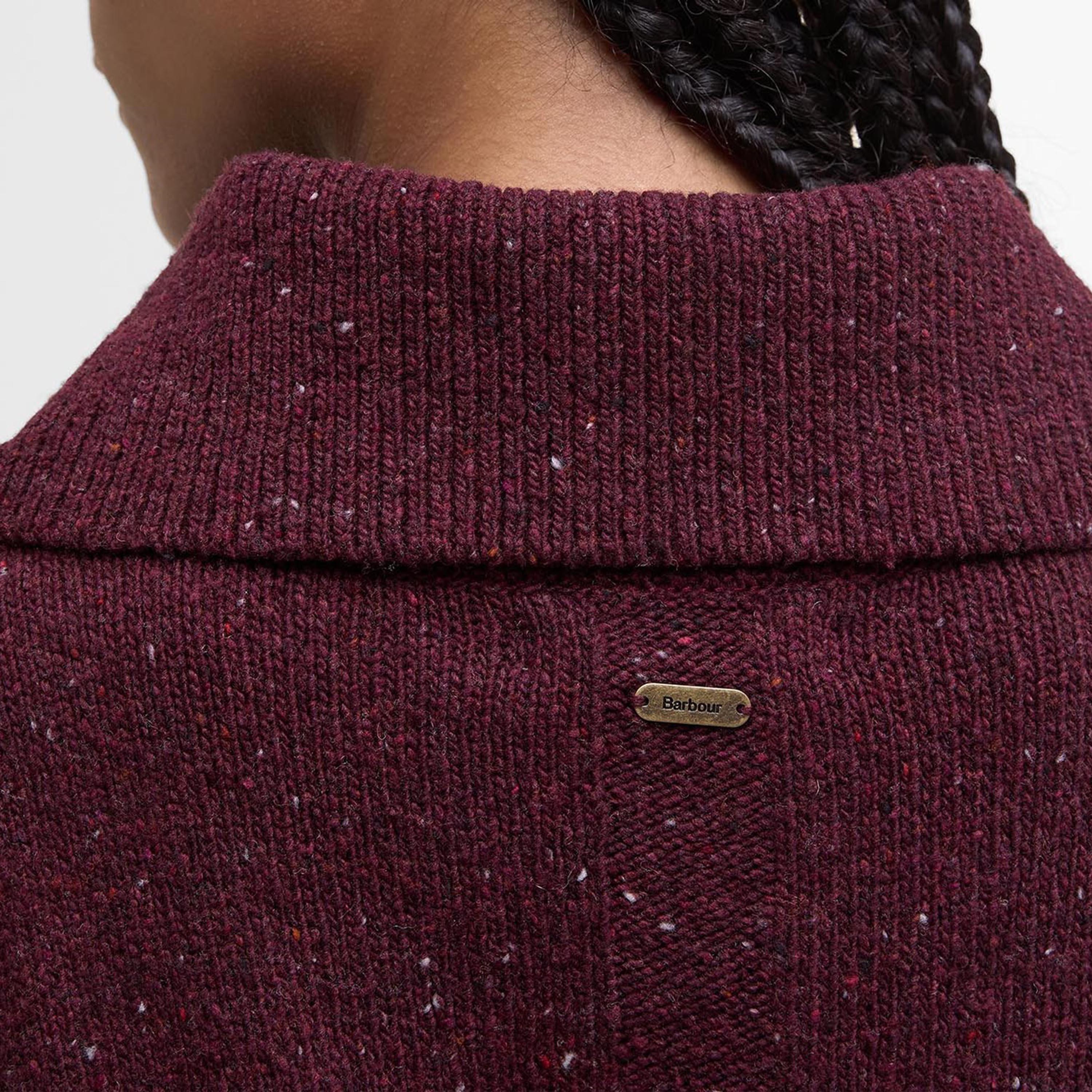 Black Cherry - Barbour - Lavensale Half Zip Jumper - 4