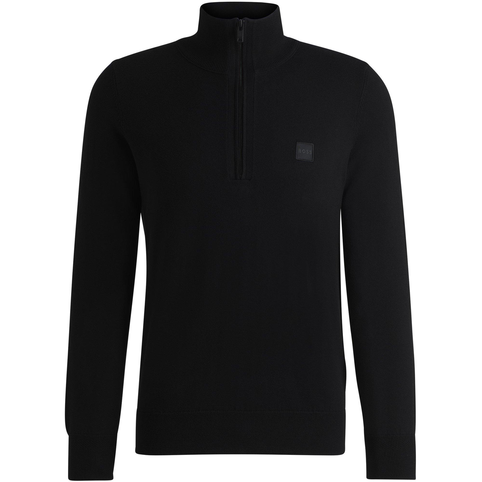 Black 001 - Boss - Men's HBO Kanobix 1/4 Zipped Sweater - 1